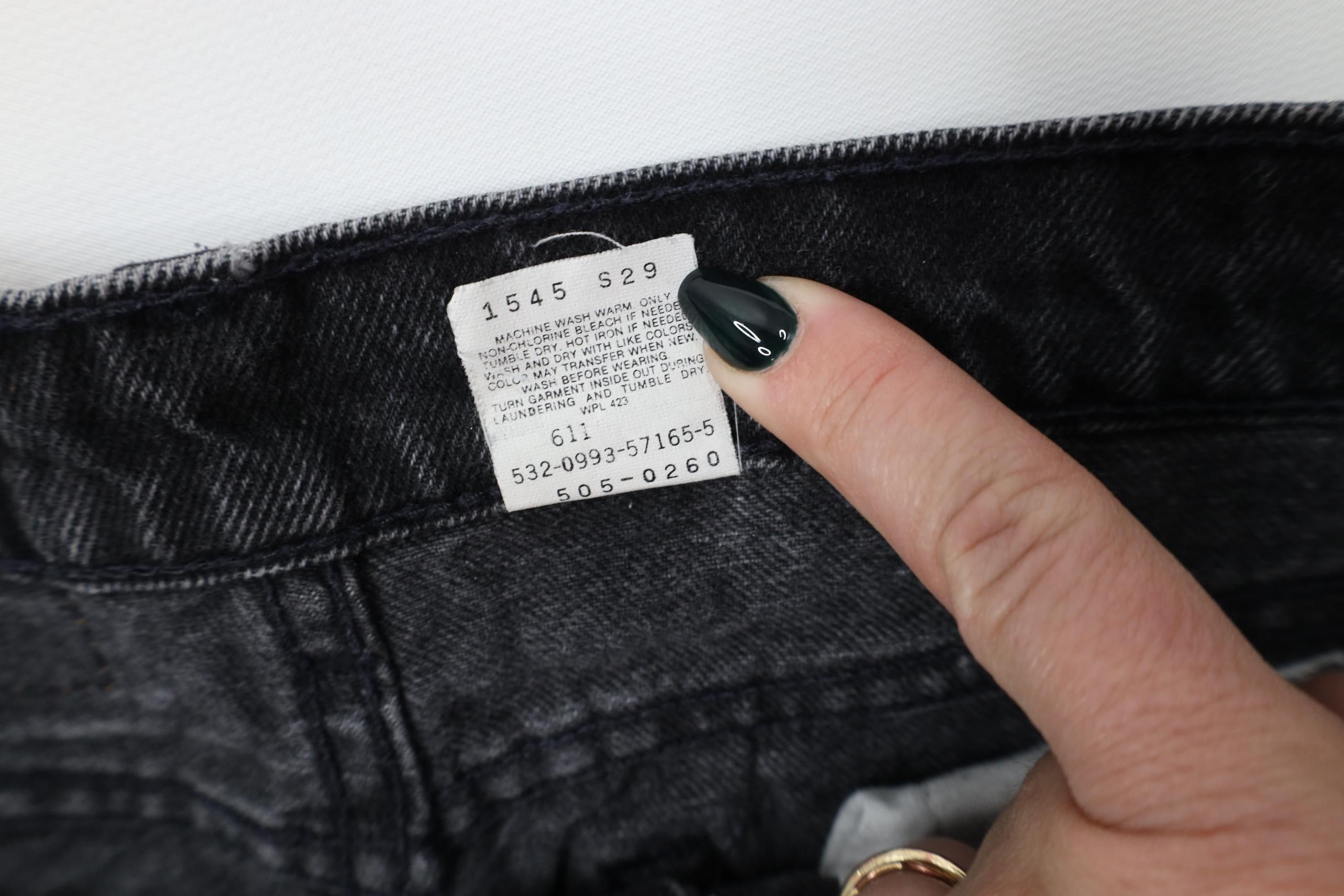 Levi's Vintage 90s Levis 505 Regular Straight Leg Jeans Black USA Size US 34 / EU 50 - 9 Thumbnail