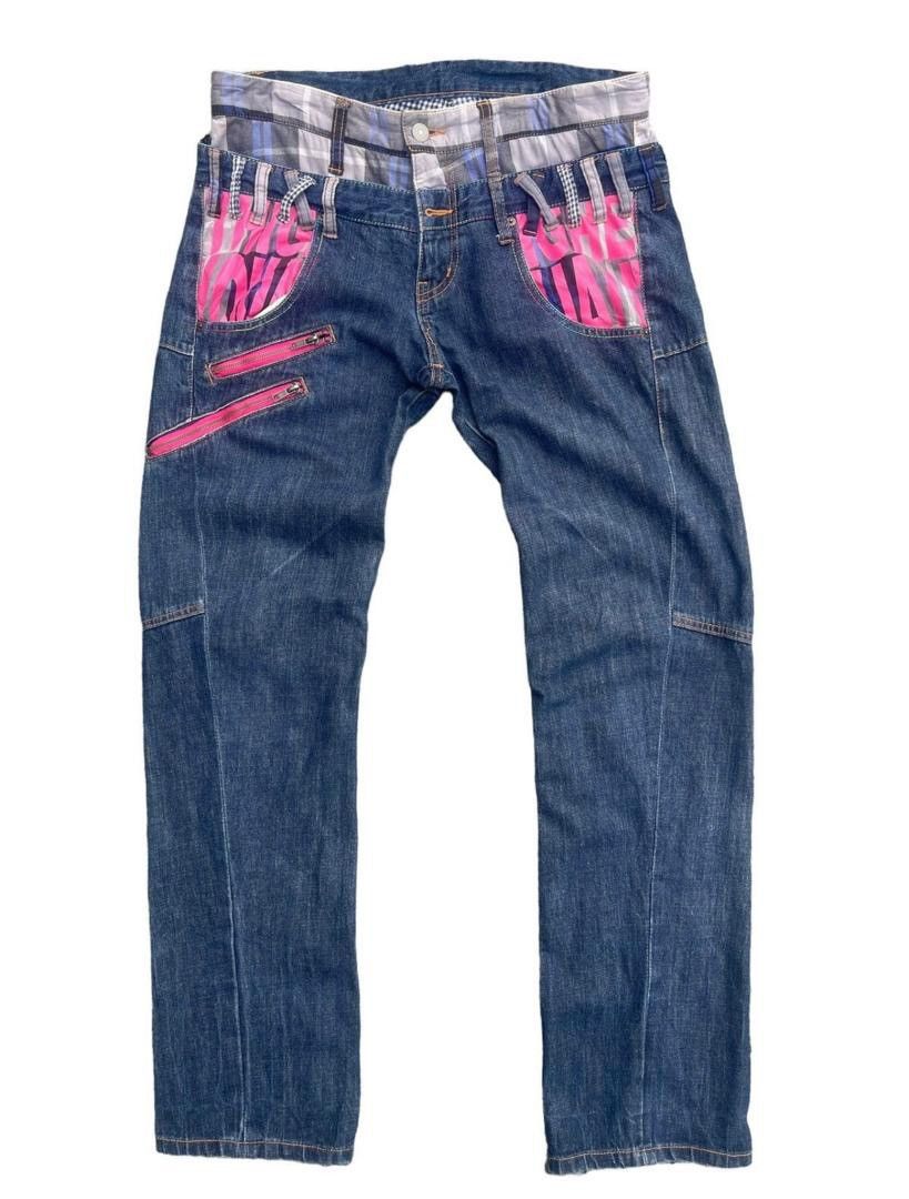 Japanese Brand Japanese Brand Double Waist Jeans Size US 33 - 2 Thumbnail