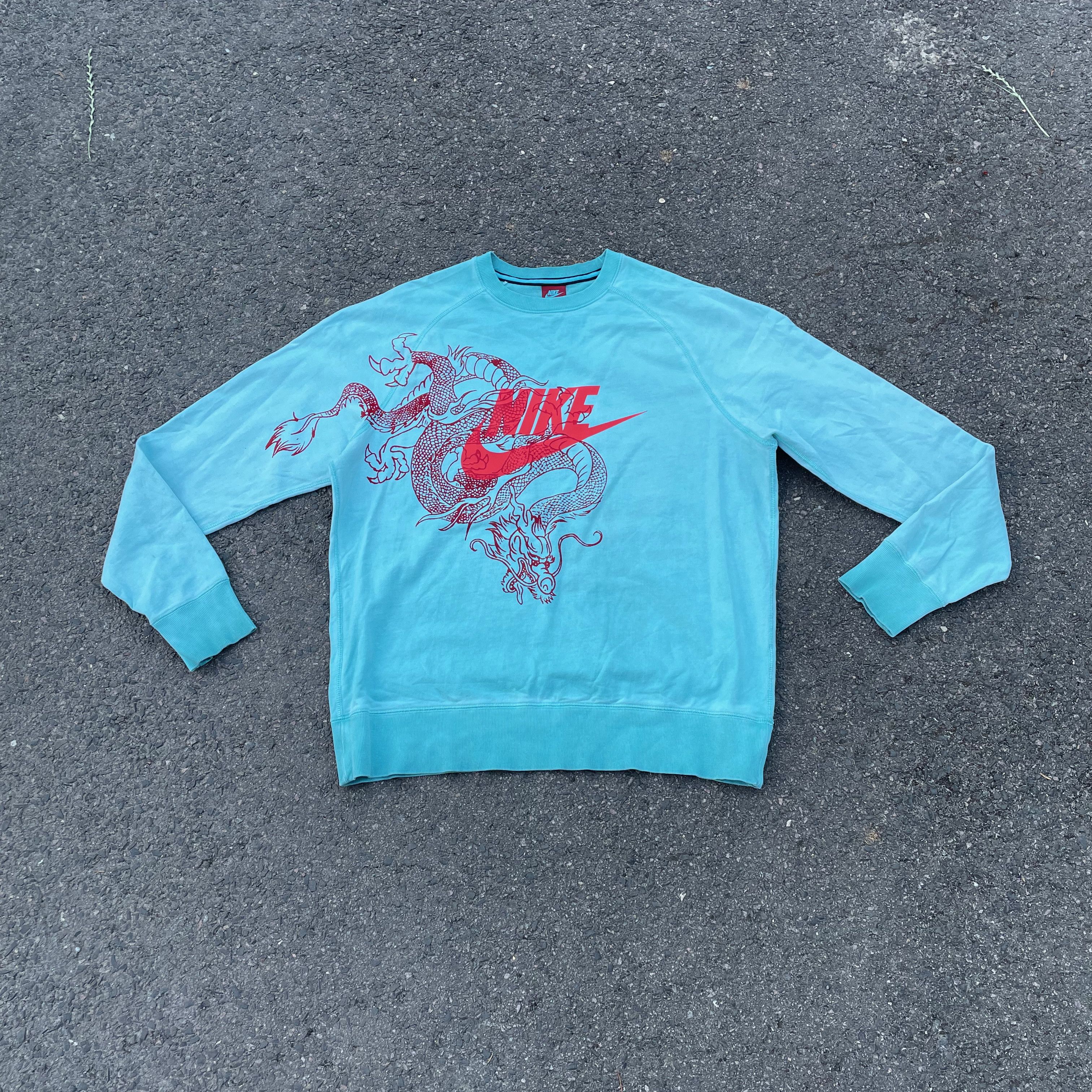 Nike Custom Nike Red Dragon Reworked Sweatshirt Grunge Y2K Size US XL / EU 56 / 4 - 1 Thumbnail