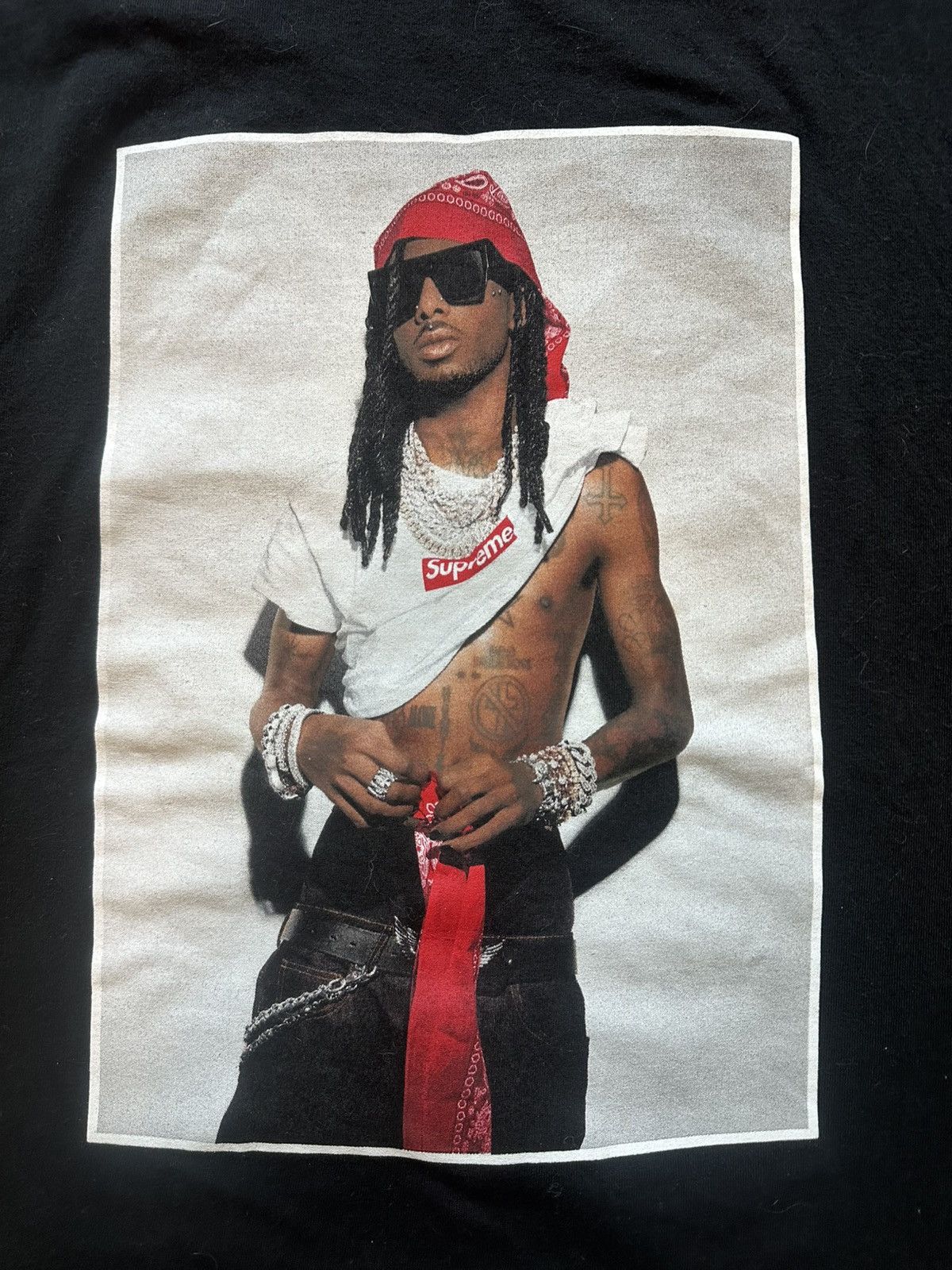 Supreme supreme playboi carti photo tee Size US M / EU 48-50 / 2 - 2 Thumbnail