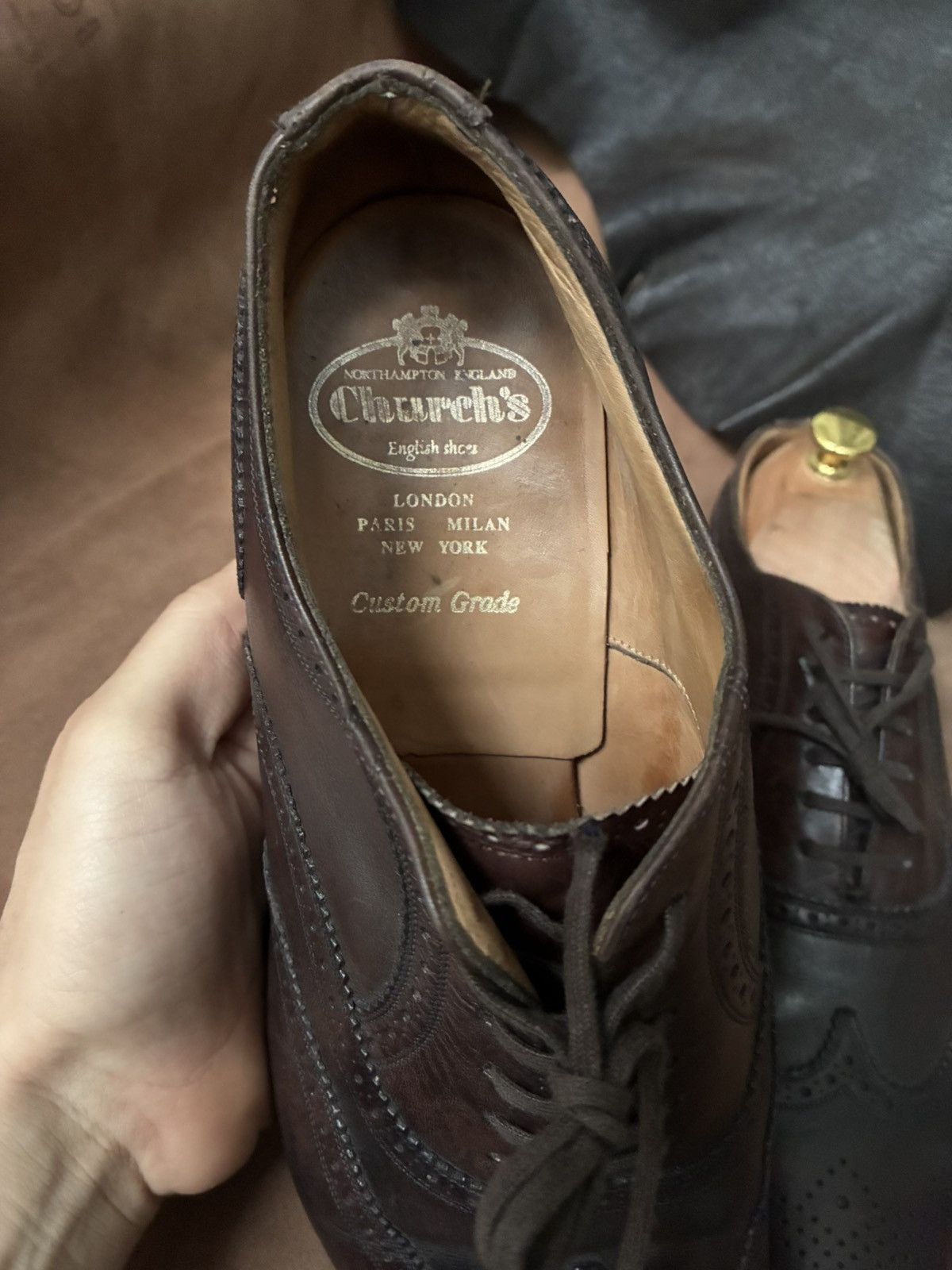 Church's Church’s dark brown full brogue oxford formal shoes Size US 10 / EU 43 - 2 Thumbnail