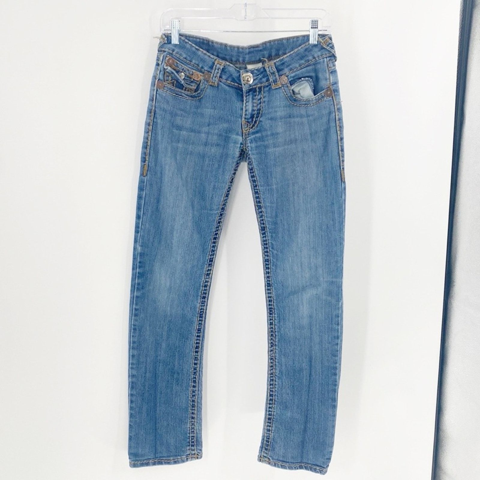 True Religion Vintage True Religion low rise Y2K straight leg jeans sz 27 Size 27" / US 4 / IT 40 - 1 Thumbnail