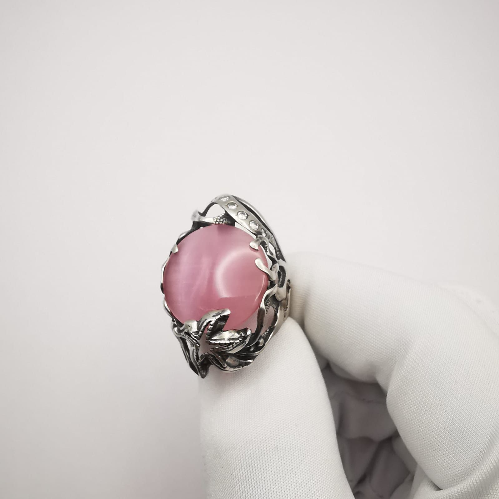 Sterling Silver × Vintage Vintage 925 Sterling Silver Ulexite, Cetrine size 9 Size ONE SIZE - 8 Thumbnail