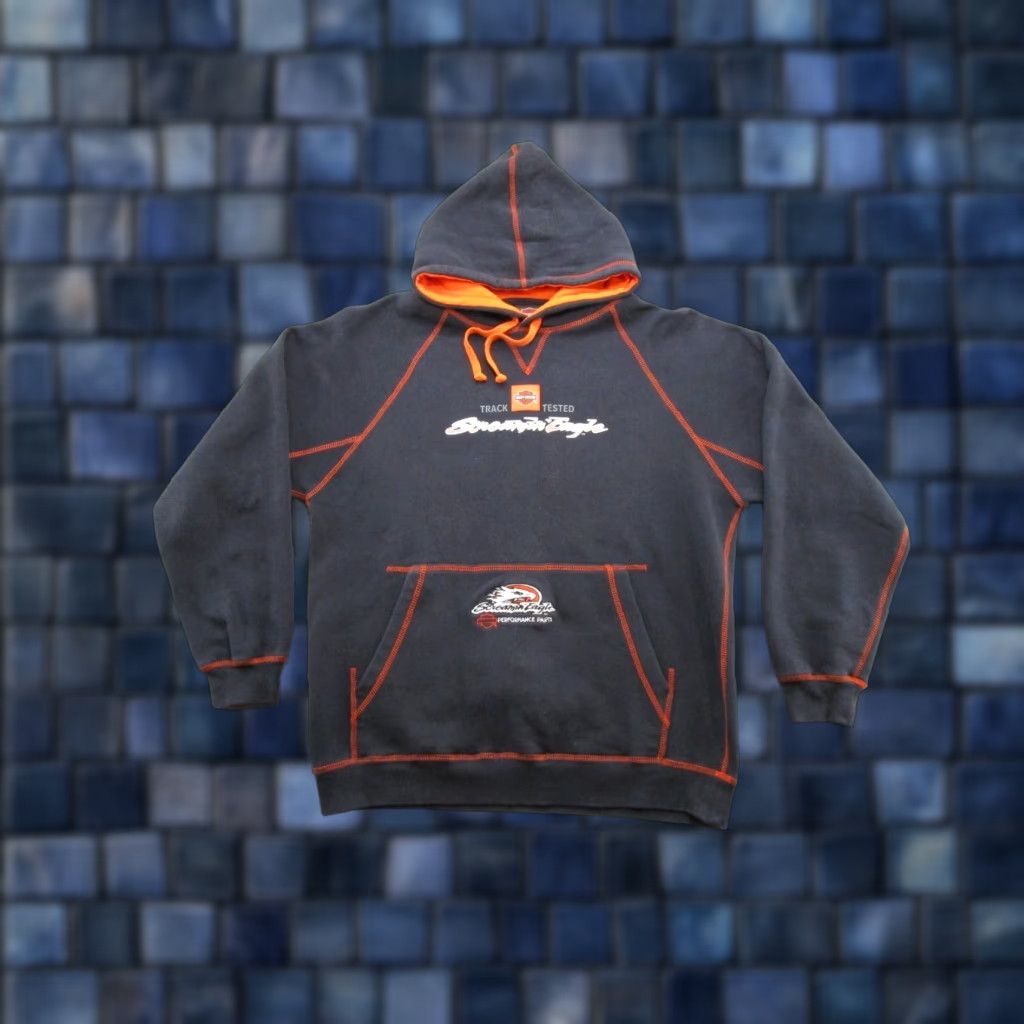 Harley Davidson VTG Harley-Davidson Screaming Eagle Embroidered Hoodie Mens SZ M Motorcycle Size US M / EU 48-50 / 2 - 1 Thumbnail