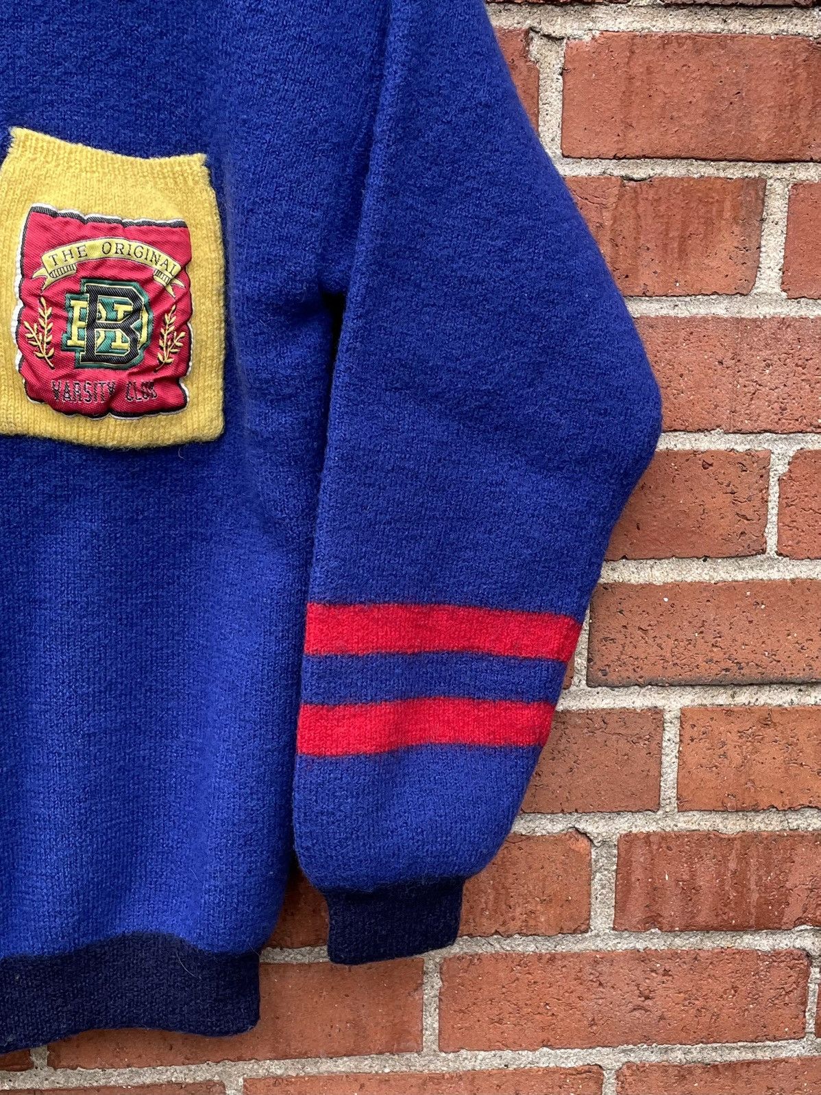 Vintage Vintage 90s Men’s B.D Baggies Pullover Varisty Club Sweater Size US L / EU 52-54 / 3 - 4 Thumbnail
