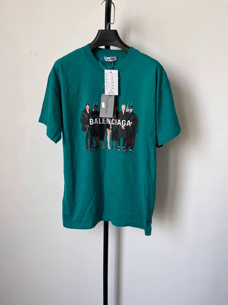 Balenciaga Band Portrait Logo Loose Short-Sleeve T-shirt - dmc