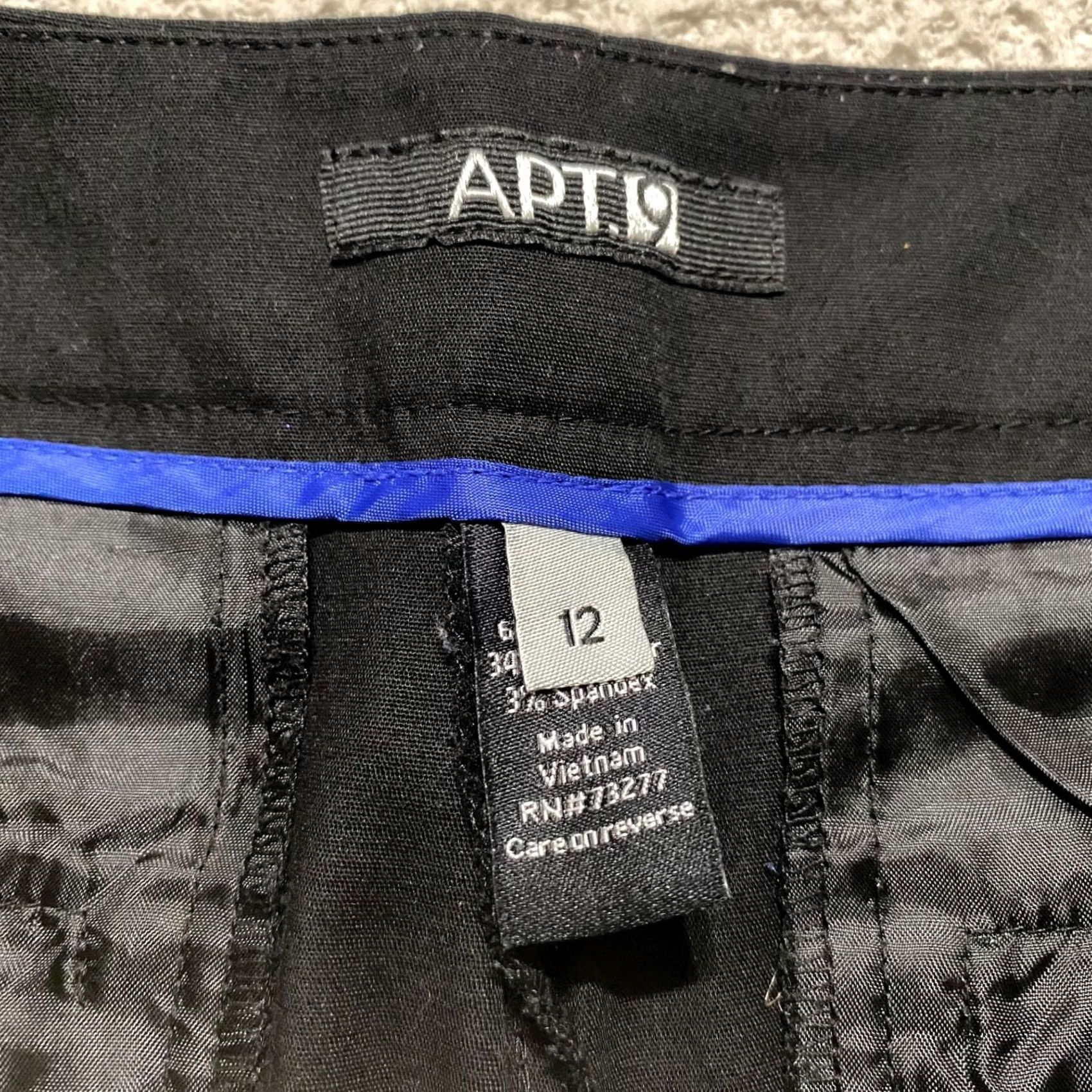 Apt. 9 Apt. 9 Womens Shorts Black Chino Pockets Inseam 4" Torie Mid Rise Regular Size 12 Size 34" / US 12 / IT 48 - 3 Thumbnail