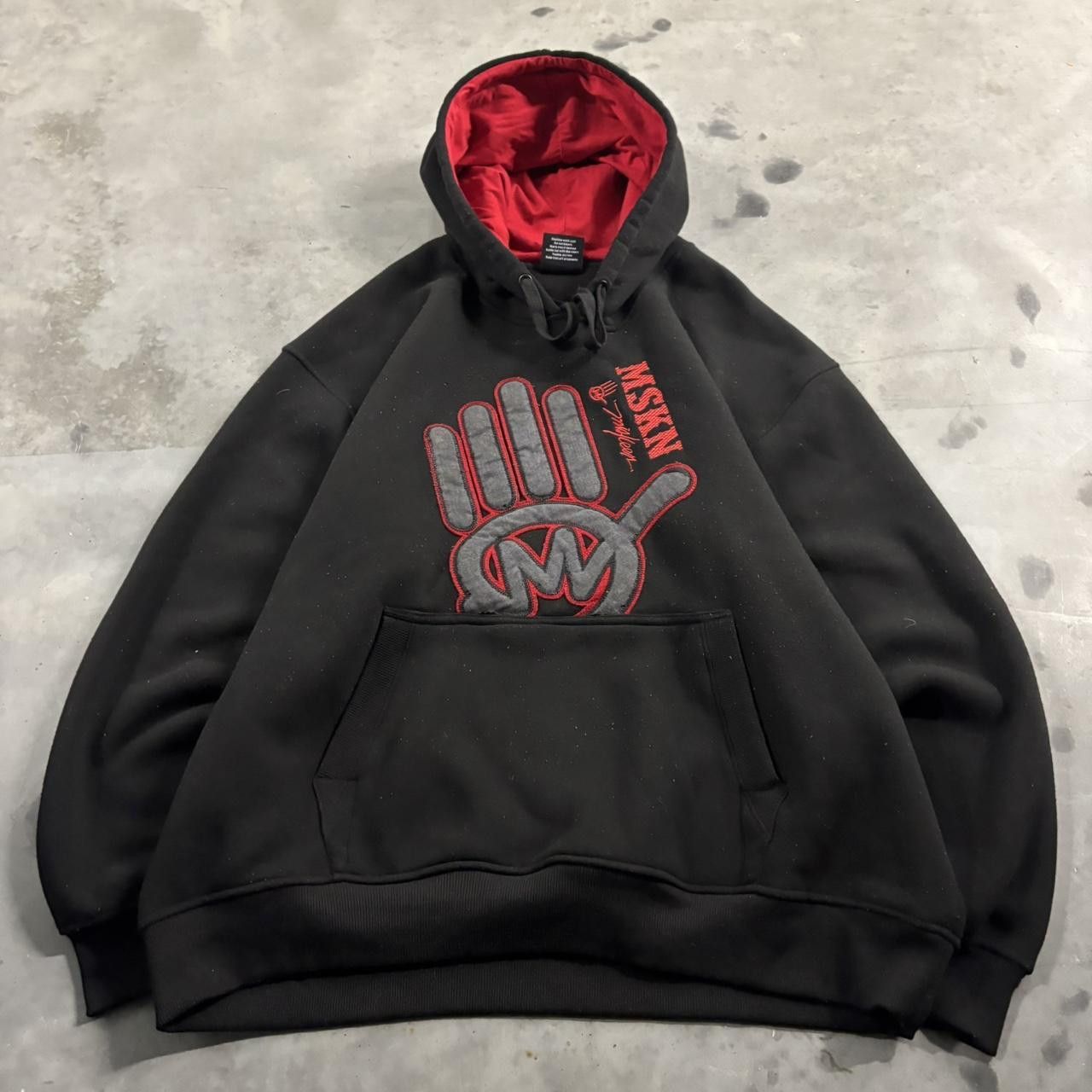 Vintage Crazy Vintage Y2K/2000s Black & Red Miskeen Streetwear Skater Style Hoodie! Size US XXL / EU 58 / 5 - 1 Thumbnail