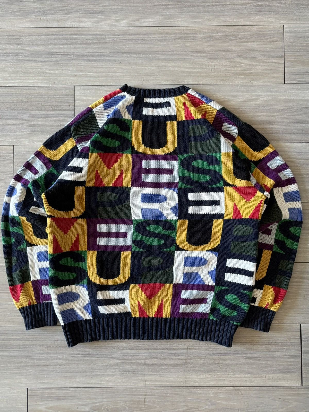Supreme Supreme FW18 Big Letters Multicolored Sweater Size US M / EU 48-50 / 2 - 4 Thumbnail