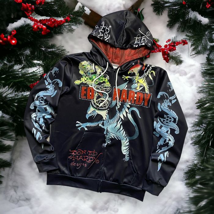 Ed hardy zip hoodie hot sale