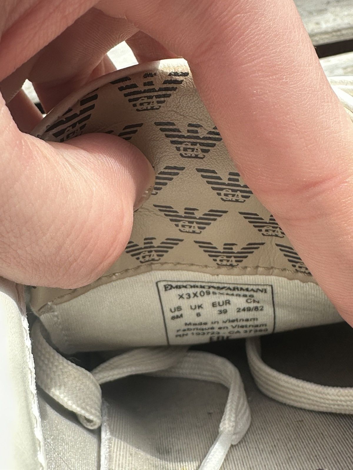 Designer × Emporio Armani × Giorgio Armani 🚨ARMANI WHITE SHOES MINIMALISM SNEAKERS MONOGRAM LUXURY Size US 6 / EU 39 - 8 Thumbnail