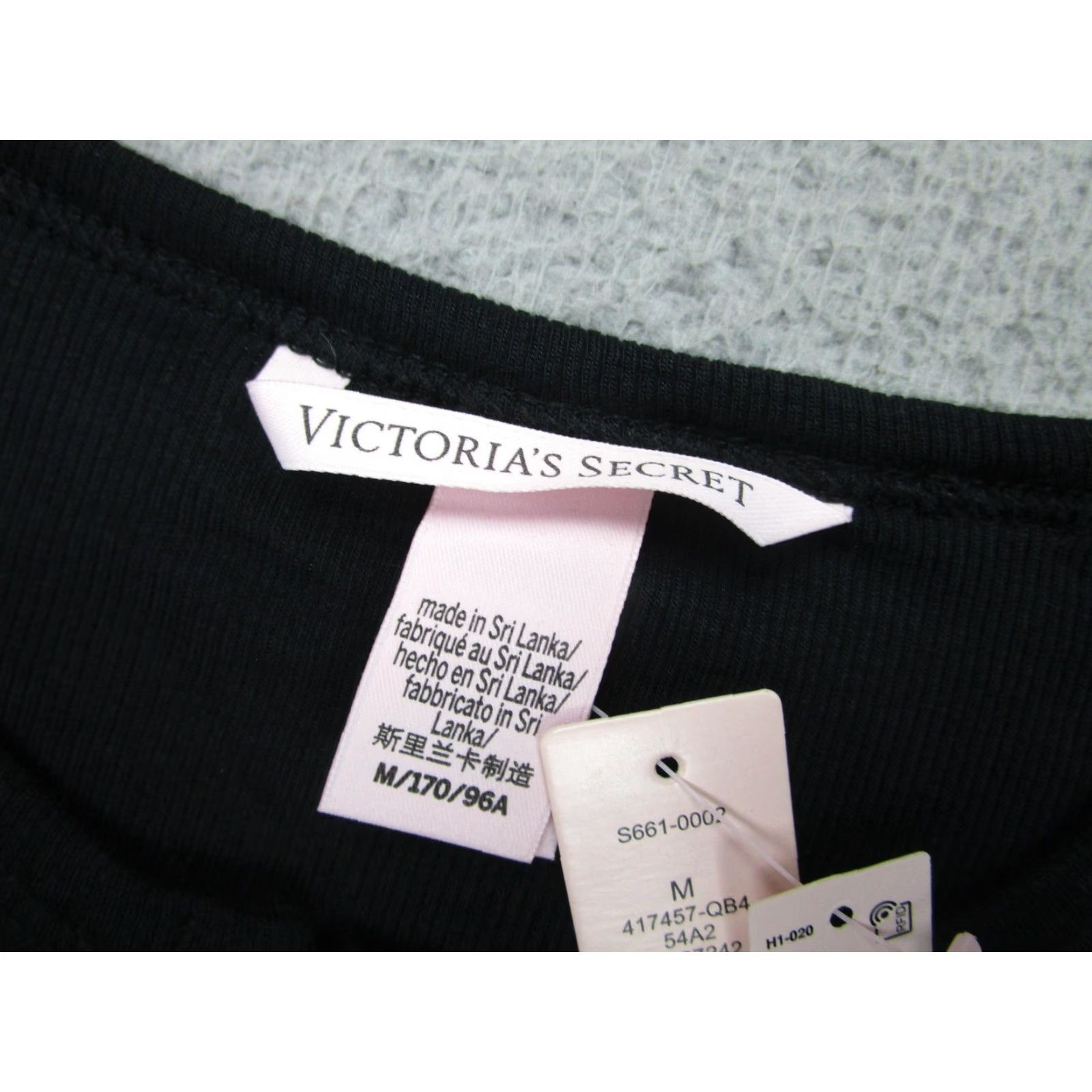 Victoria's Secret Victoria's Secret Shirt Womens Medium Black Long Sleeve Button Front Ribbed y2k Size M / US 6-8 / IT 42-44 - 5 Thumbnail