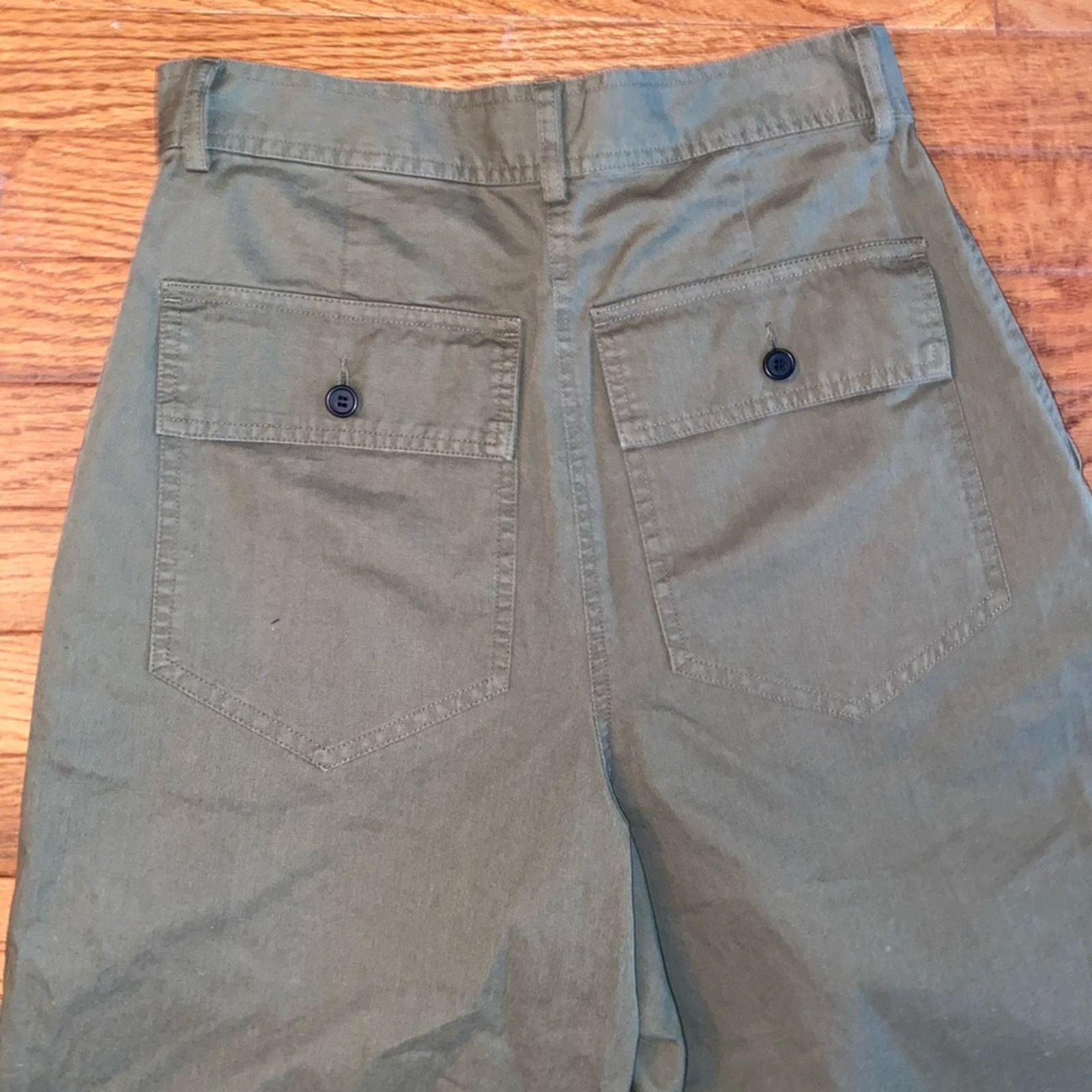Robert Rodriguez New Robert Rodriguez $295 Maggie Twill Culottes Olive 4 Size 29" - 12 Thumbnail