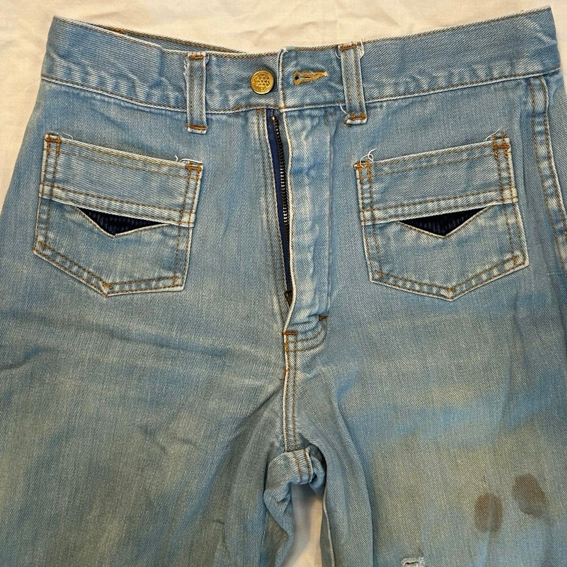 Other Women's 100% Cotton Size 2 Jeans Corduroy Pattern Pockets Size 26" / US 2 / IT 38 - 3 Thumbnail