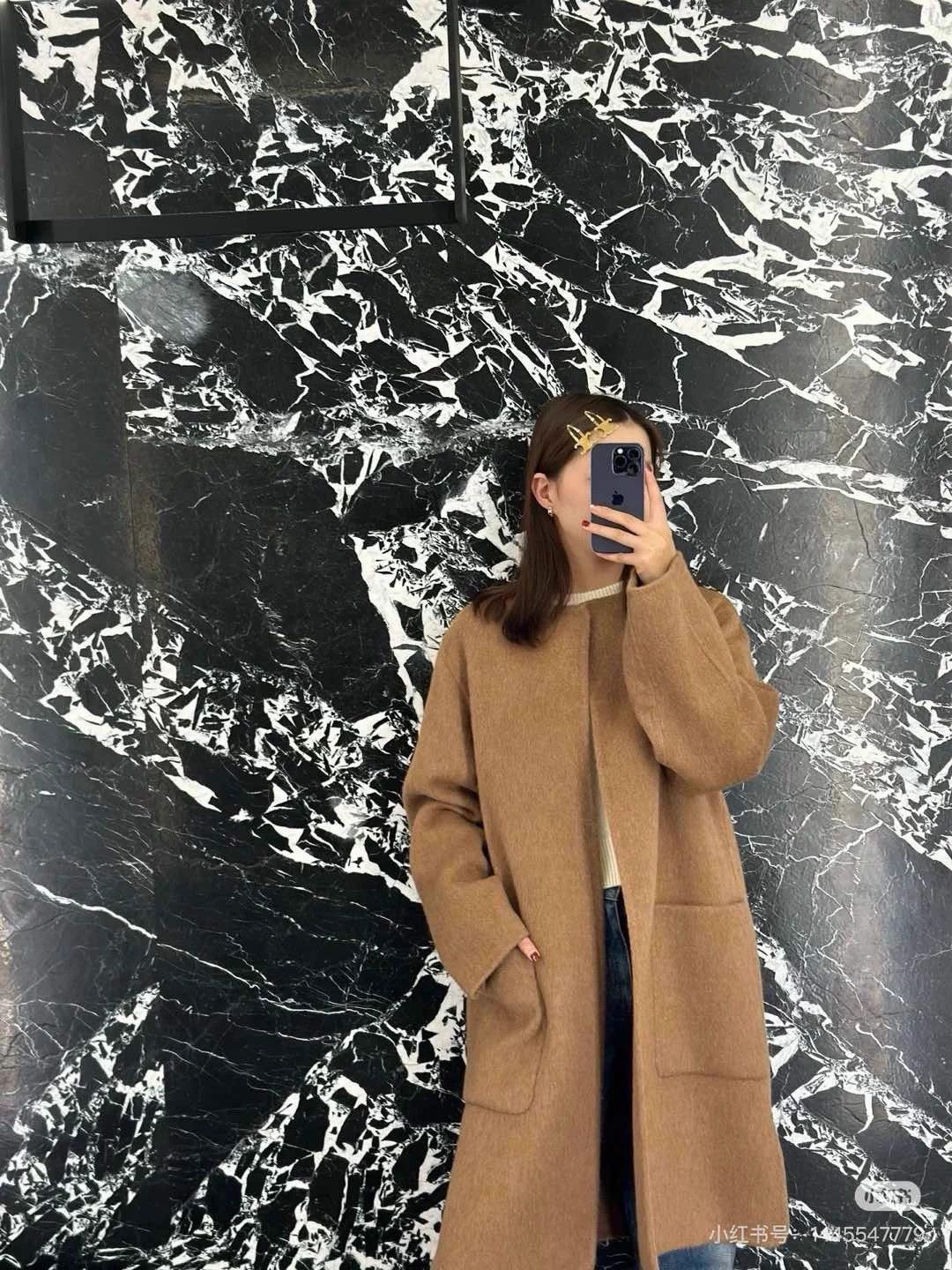 Celine Celine Camel Alpaca Wool Coat Leather Trim 34 Size XS / US 0-2 / IT 36-38 - 7 Thumbnail