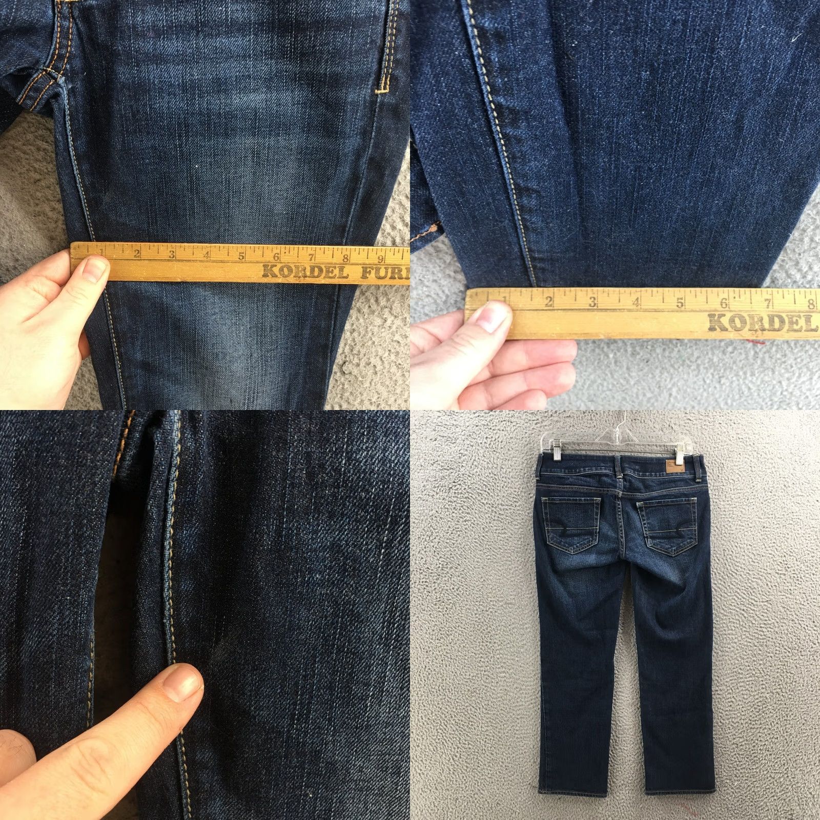 American Eagle Outfitters American Eagle Outfitters Straight Jeans Womens 4 Blue Denim Low Rise Zip Fly Size 27" / US 4 / IT 40 - 8 Thumbnail