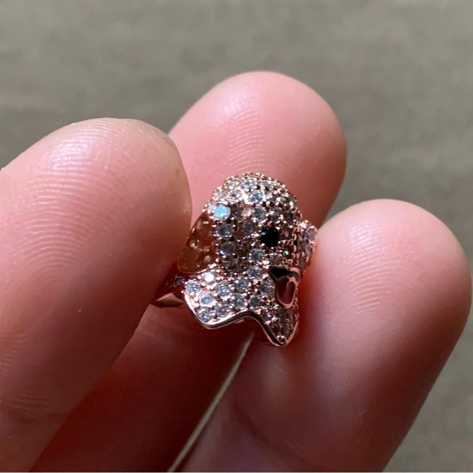 Other NWOT Crystal Rose Gold Ghost Charm Sterling Silver 925 Size ONE SIZE - 5 Thumbnail
