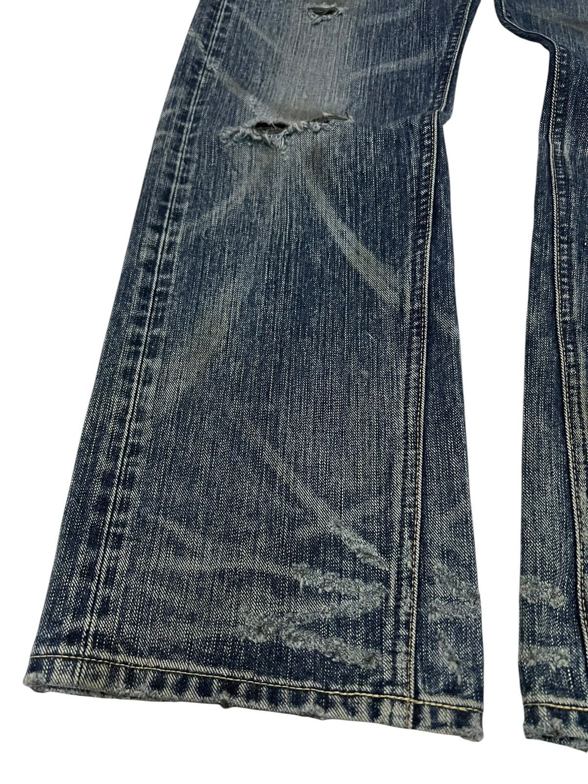 Edwin Vintage Edwin 503 Blue Trip Distress Jean Size US 32 / EU 48 - 4 Thumbnail