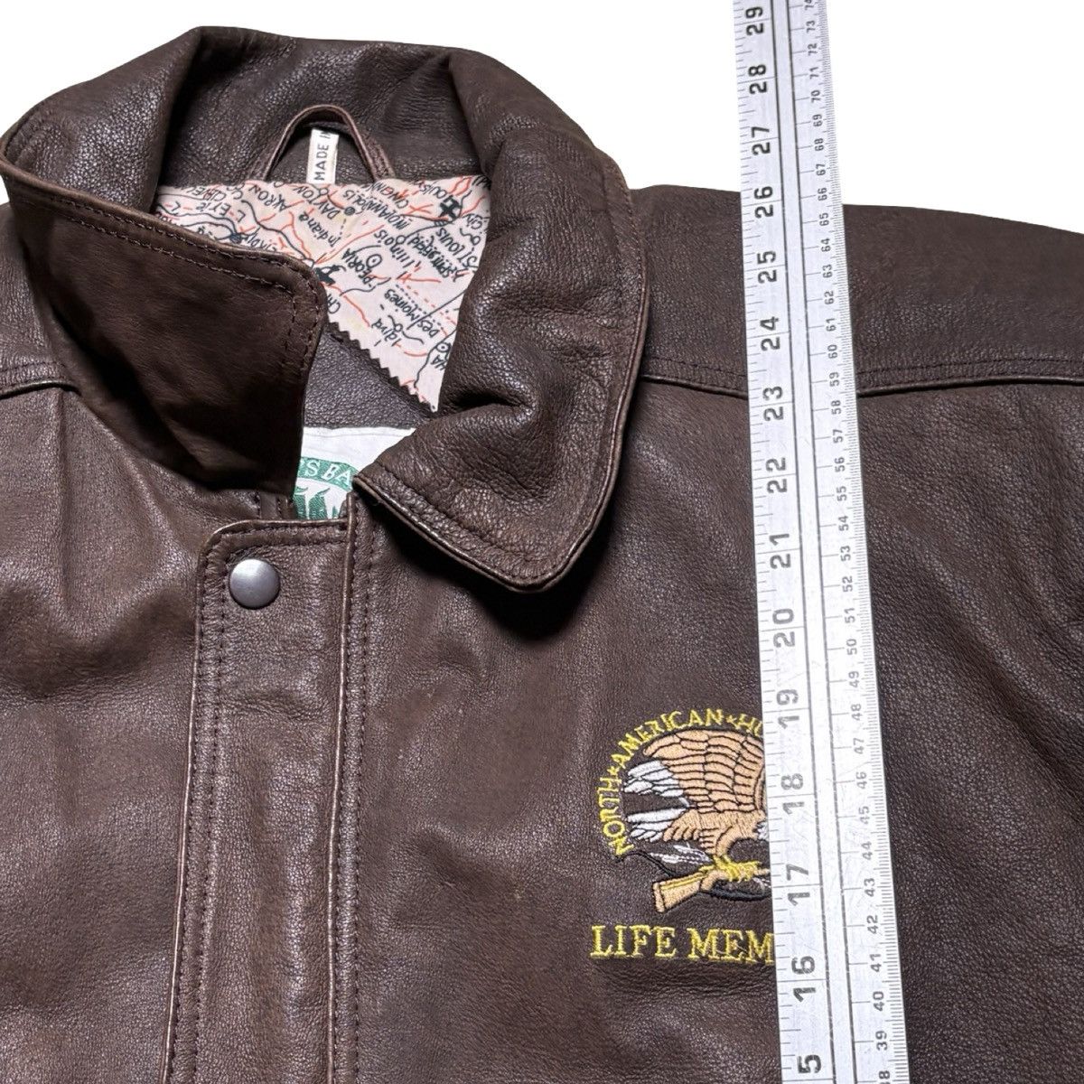Other Vintage A-2 Brown Leather Bomber Jacket Flight L Size US L / EU 52-54 / 3 - 6 Thumbnail