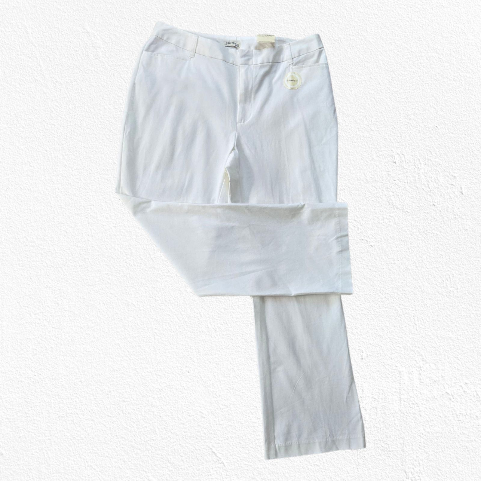 St. Johns Bay Y2K St Johns Bay White Straight Leg Pants Size 18W Size 40" / US 18 - 12 Thumbnail