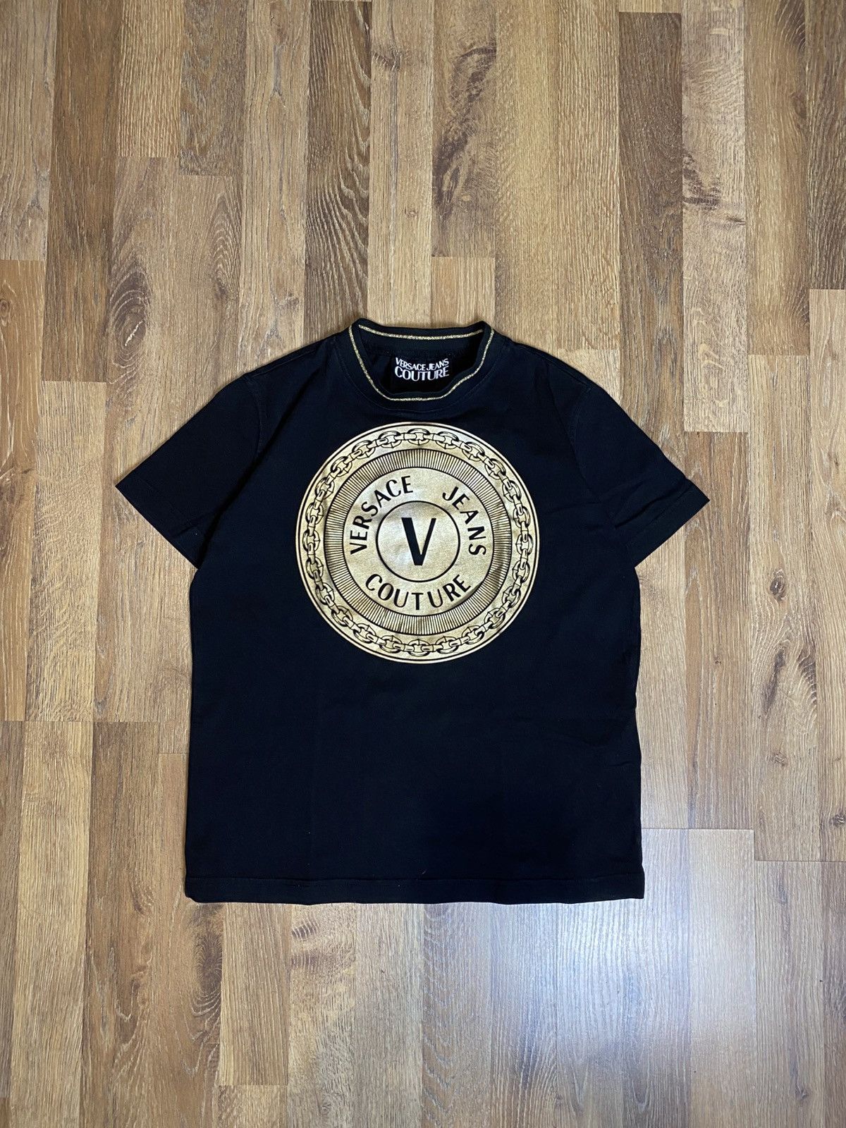 Versace JC Big logo black t shirt