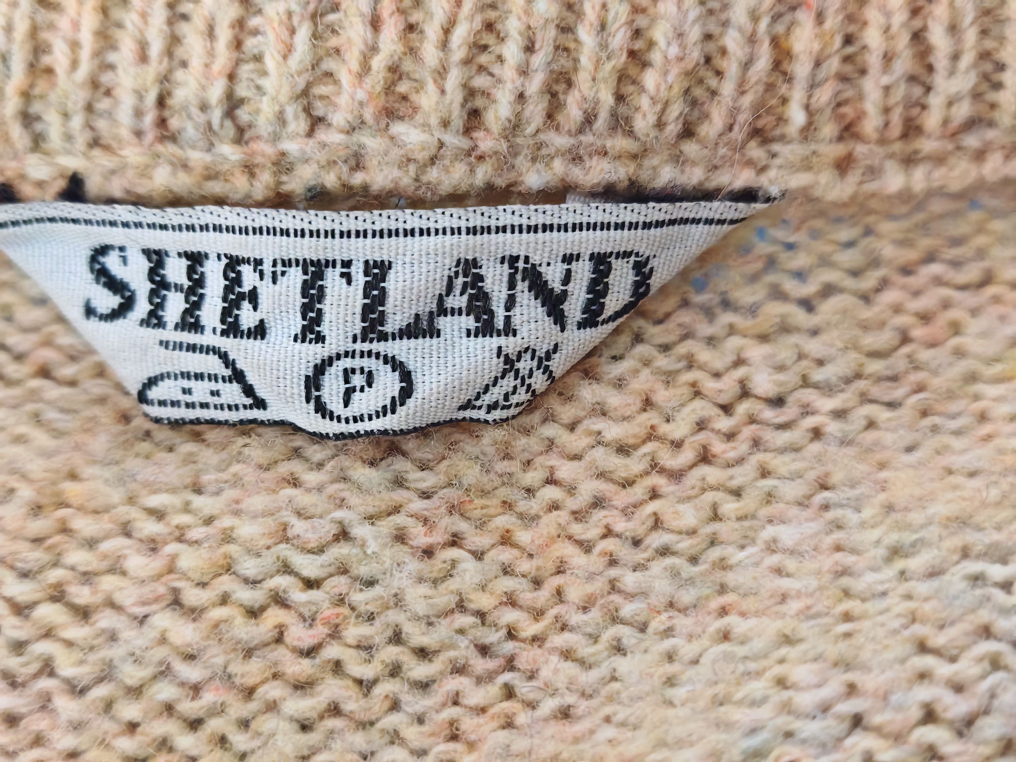 Vintage Vintage Unisex Shetland Cardigan Sweater Jumper Long Large Size US L / EU 52-54 / 3 - 7 Thumbnail