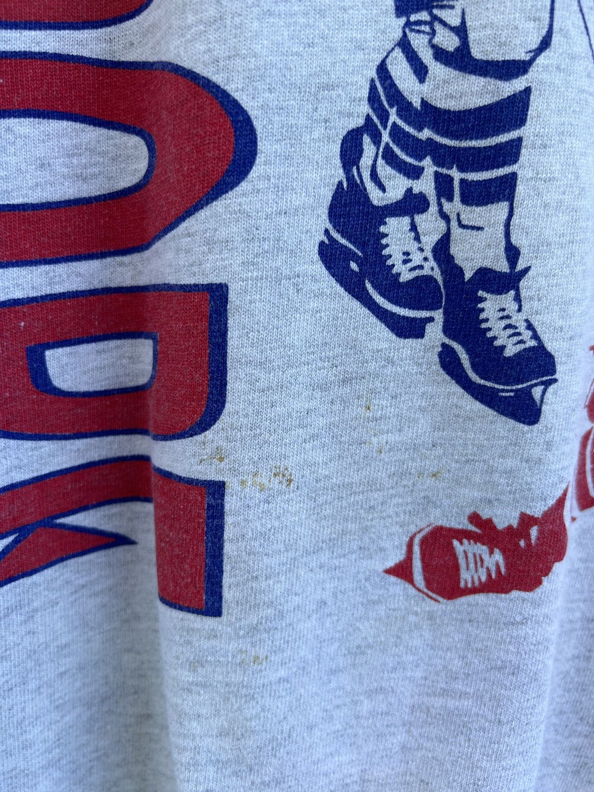 NHL 90s Vintage Dusseldorf Eishockey 1991 Metzen Embleme T-Shirt Size US M / EU 48-50 / 2 - 4 Thumbnail