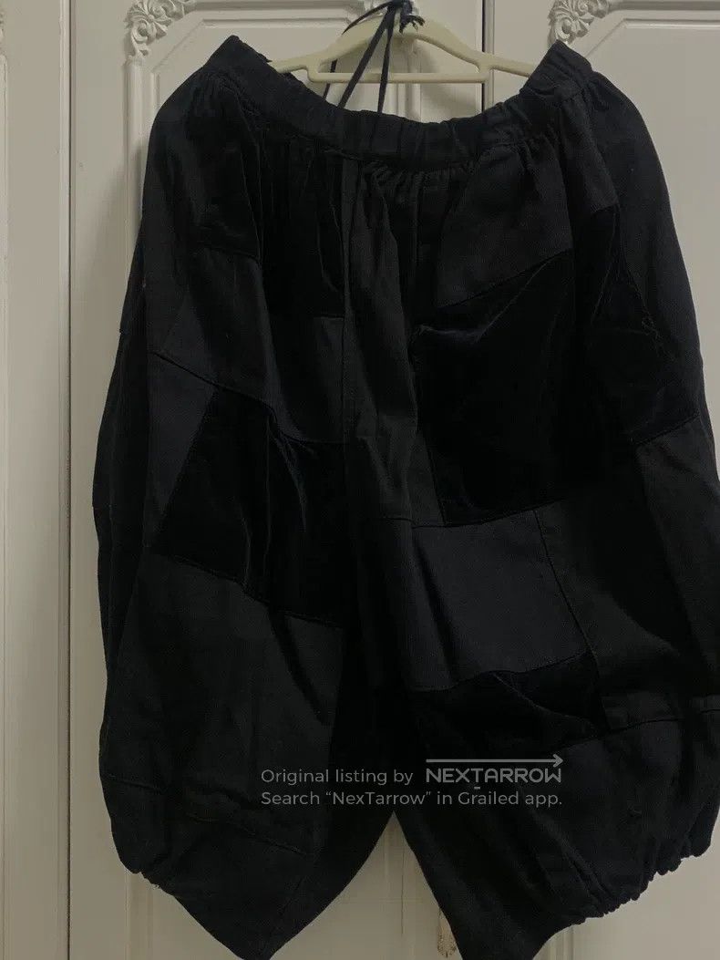 Comme des Garcons Comme Des Garcons size XS Culottes black velvet patchwork Size 23" - 2 Thumbnail