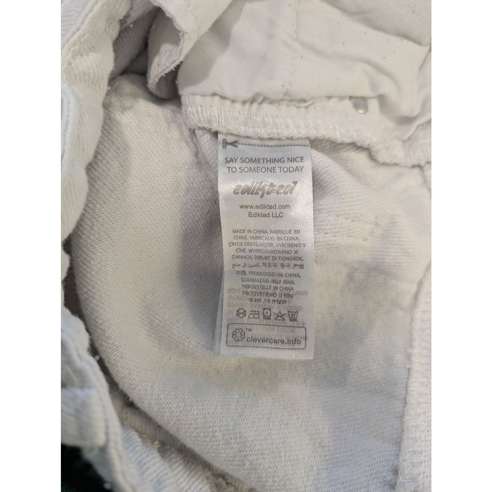 Other edikted Off-White Slouchy Gen Z Mid-Rise Wide Leg Jeans Size 28" / US 6 / IT 42 - 8 Thumbnail