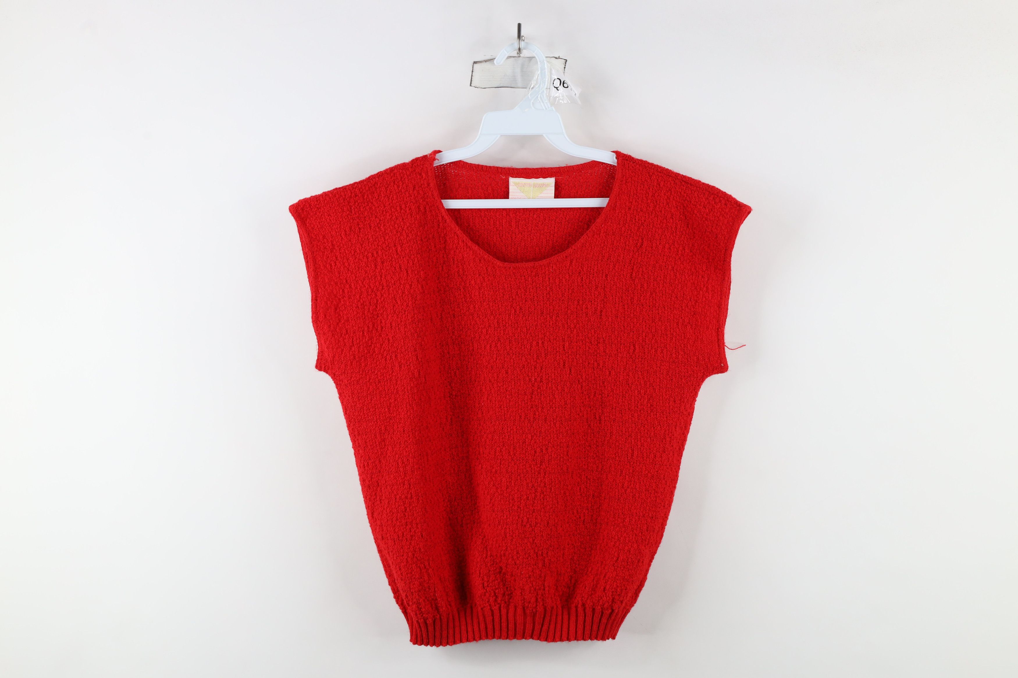 Vintage Vintage 80s 90s Mid Mod Streetwear Knit Sweater Vest Red USA Size S / US 4 / IT 40 - 1 Thumbnail
