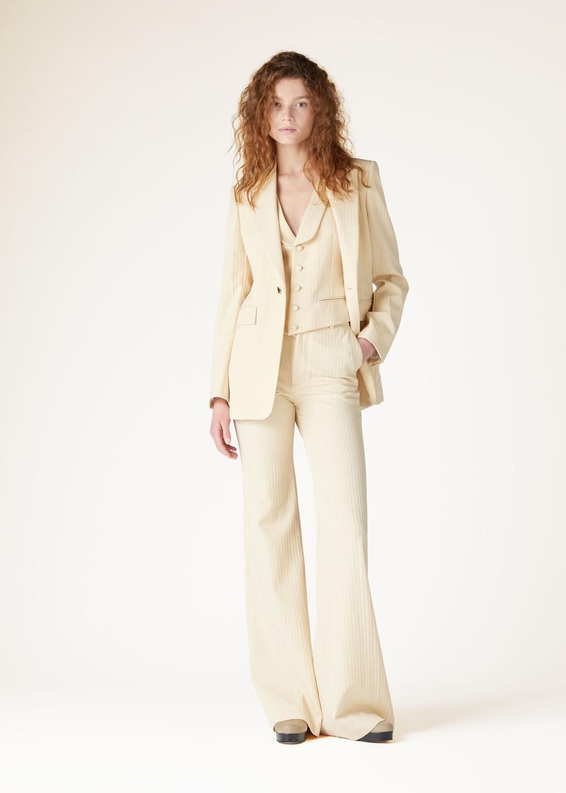 Loro Piana o1srvl11e0425 FAO0424 Jose Wool Trouser in Ivory Size 27" / US 4 / IT 40 - 6 Thumbnail
