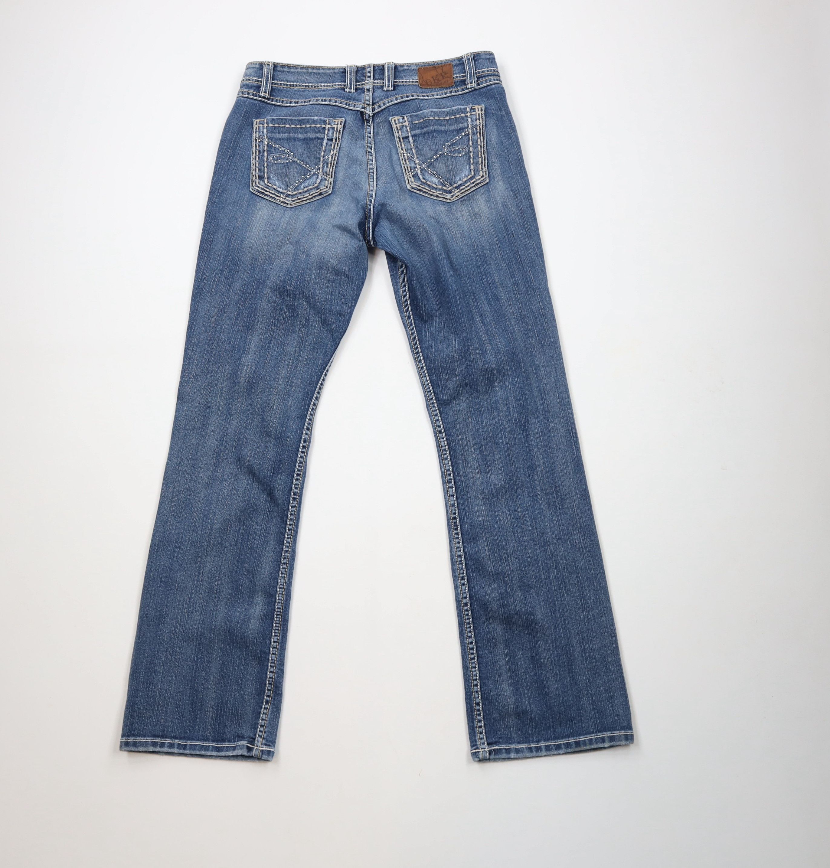 Vintage Buckle BKE Britni Stretch Flared Wide Leg Denim Jeans Blue Size 30" / US 8 / IT 44 - 9 Thumbnail