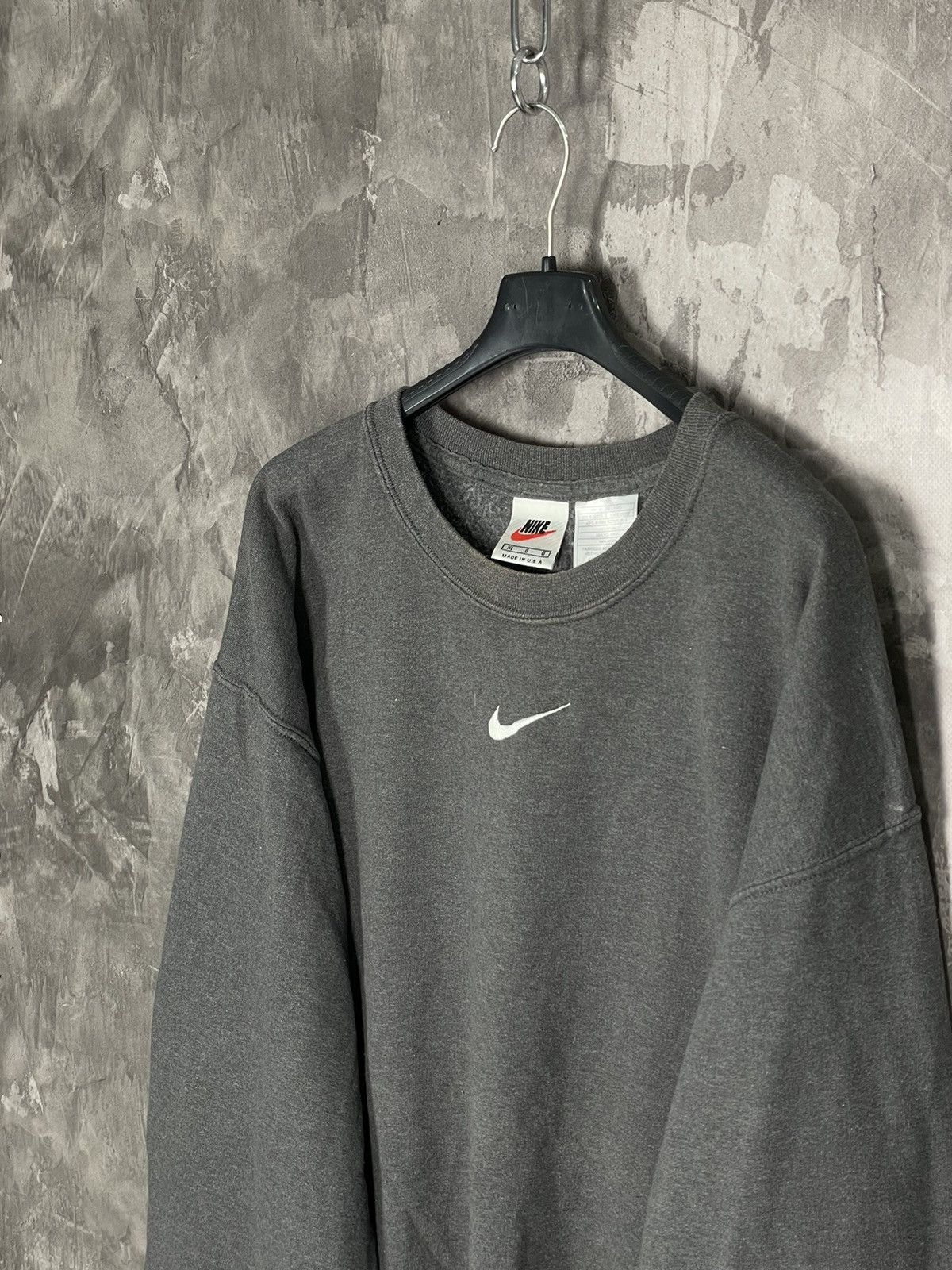 Nike × Vintage 00s Vintage Nike Center Swoosh Logo Oversized Sweatshirt Size US XL / EU 56 / 4 - 7 Thumbnail