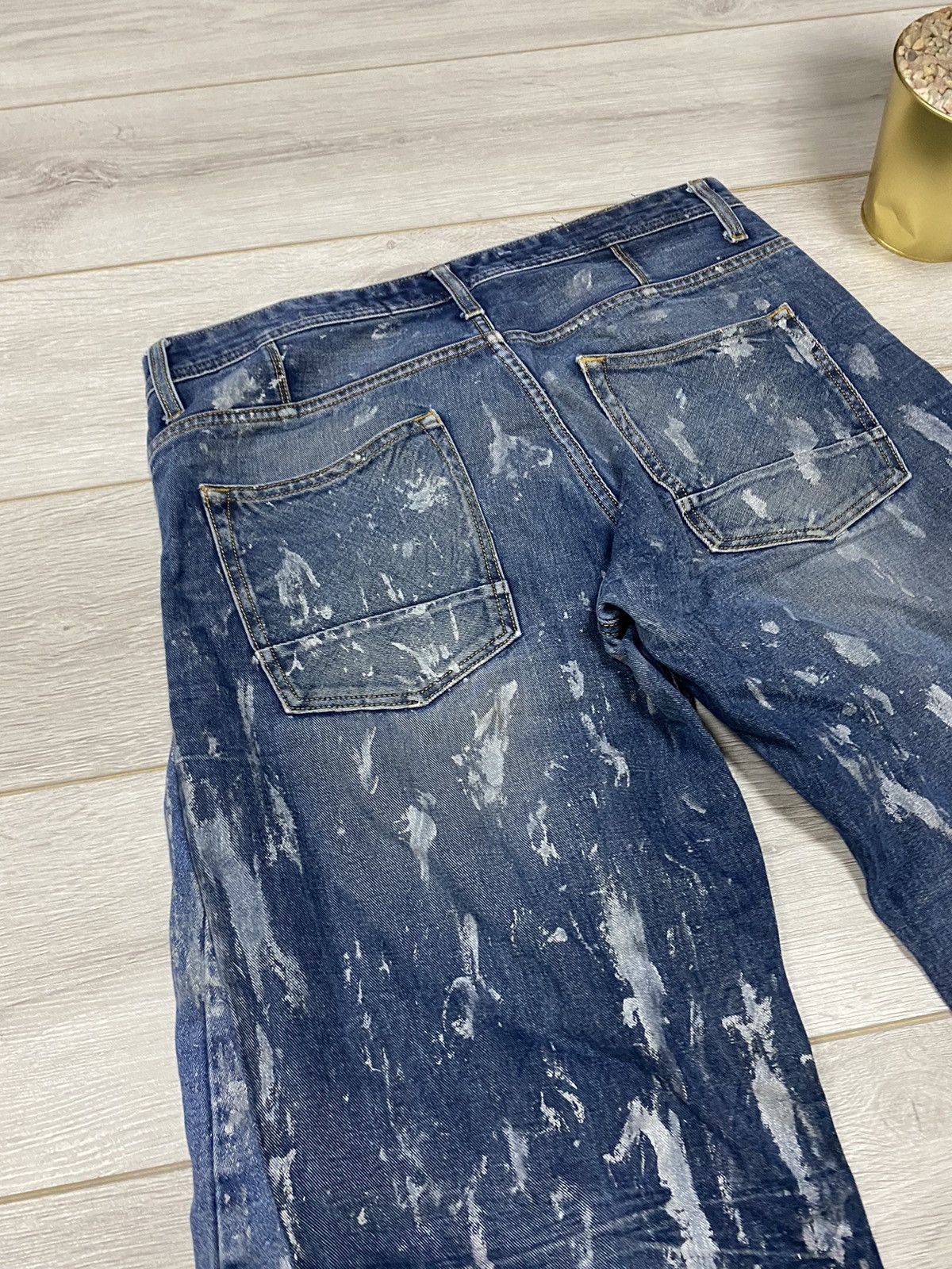 Vintage Jeans Dirty painted Pants patchwork crash thrasheddistressed Size US 35 - 10 Thumbnail
