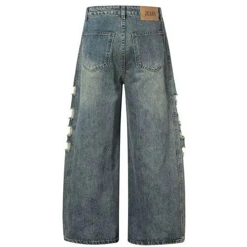 Jean Distressed Baggy Wide Leg Jeans Size US 30 / EU 46 - 2 Thumbnail