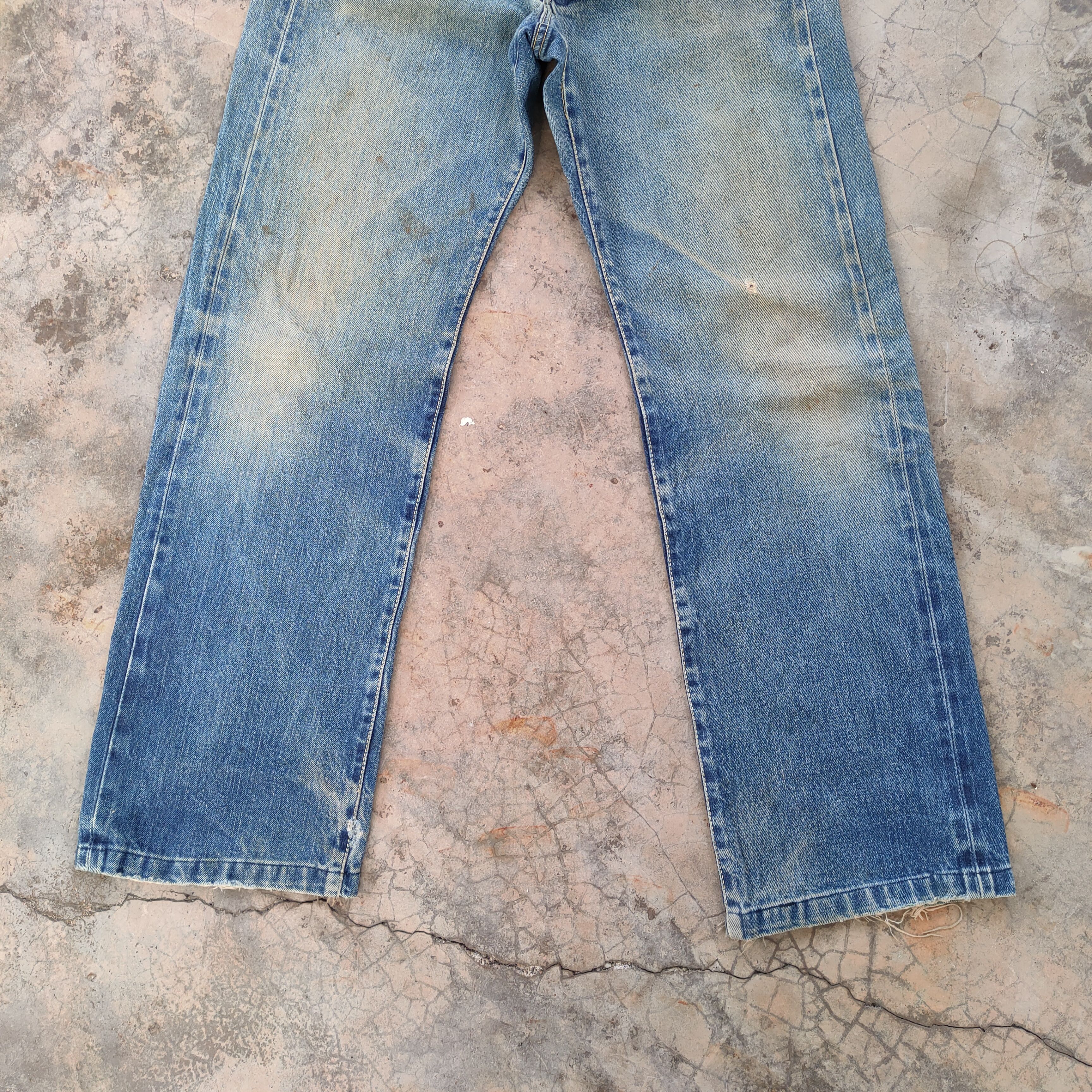 Paul Smith # VINTAGE PAUL SMITH SELVEDGE RUSTY FADED RIPPED JEANS PANTS Size US 30 / EU 46 - 4 Thumbnail