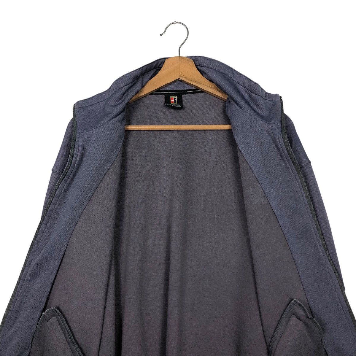 Nike 📌Rich Grey Vintage Zipper Jacket Nike Court Big Logo Size US M / EU 48-50 / 2 - 15 Thumbnail