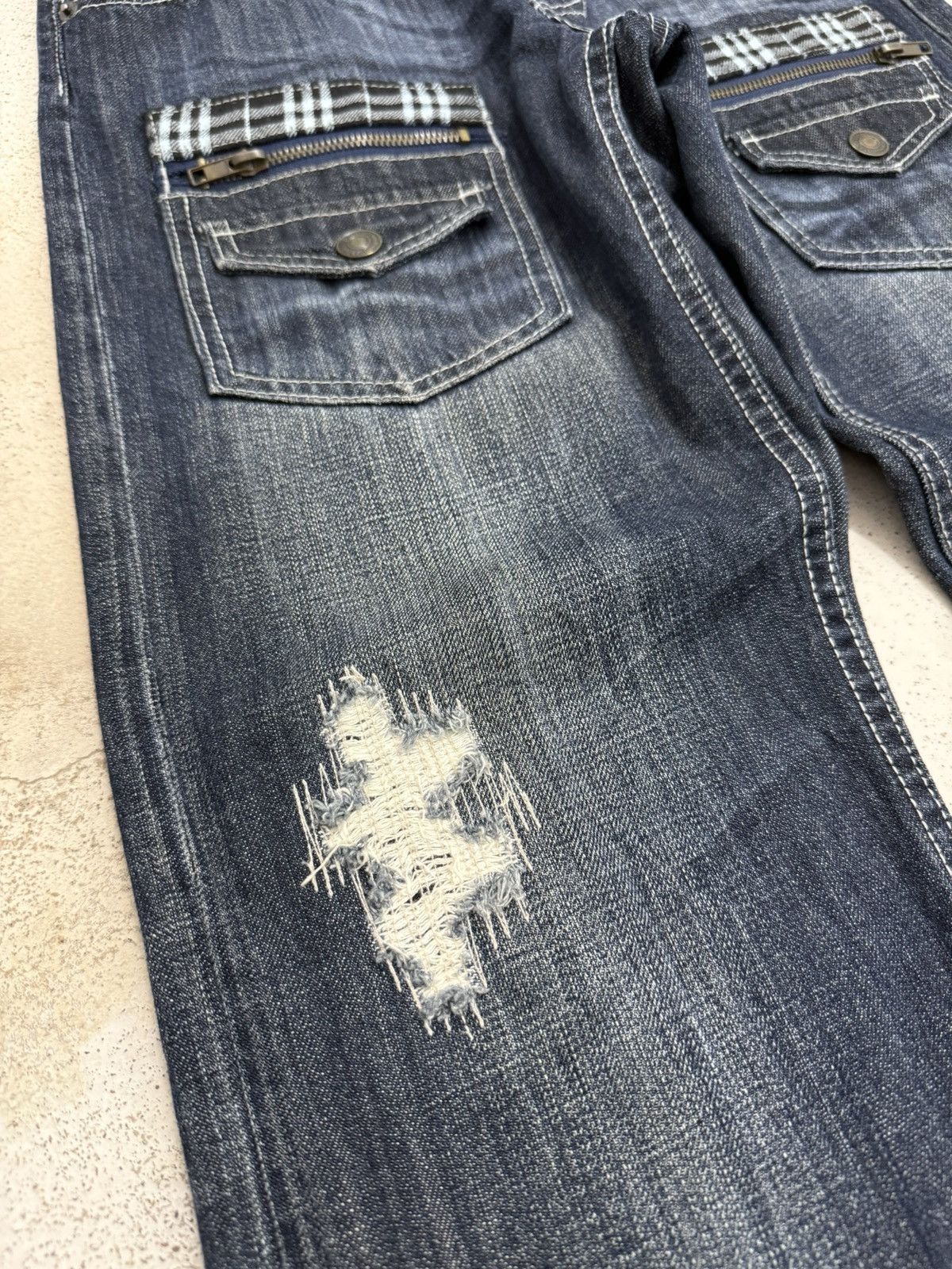 Japanese Brand Sirmione Heavy Stitch Distressed Multipocket Japan Denim Size US 28 / EU 44 - 7 Thumbnail