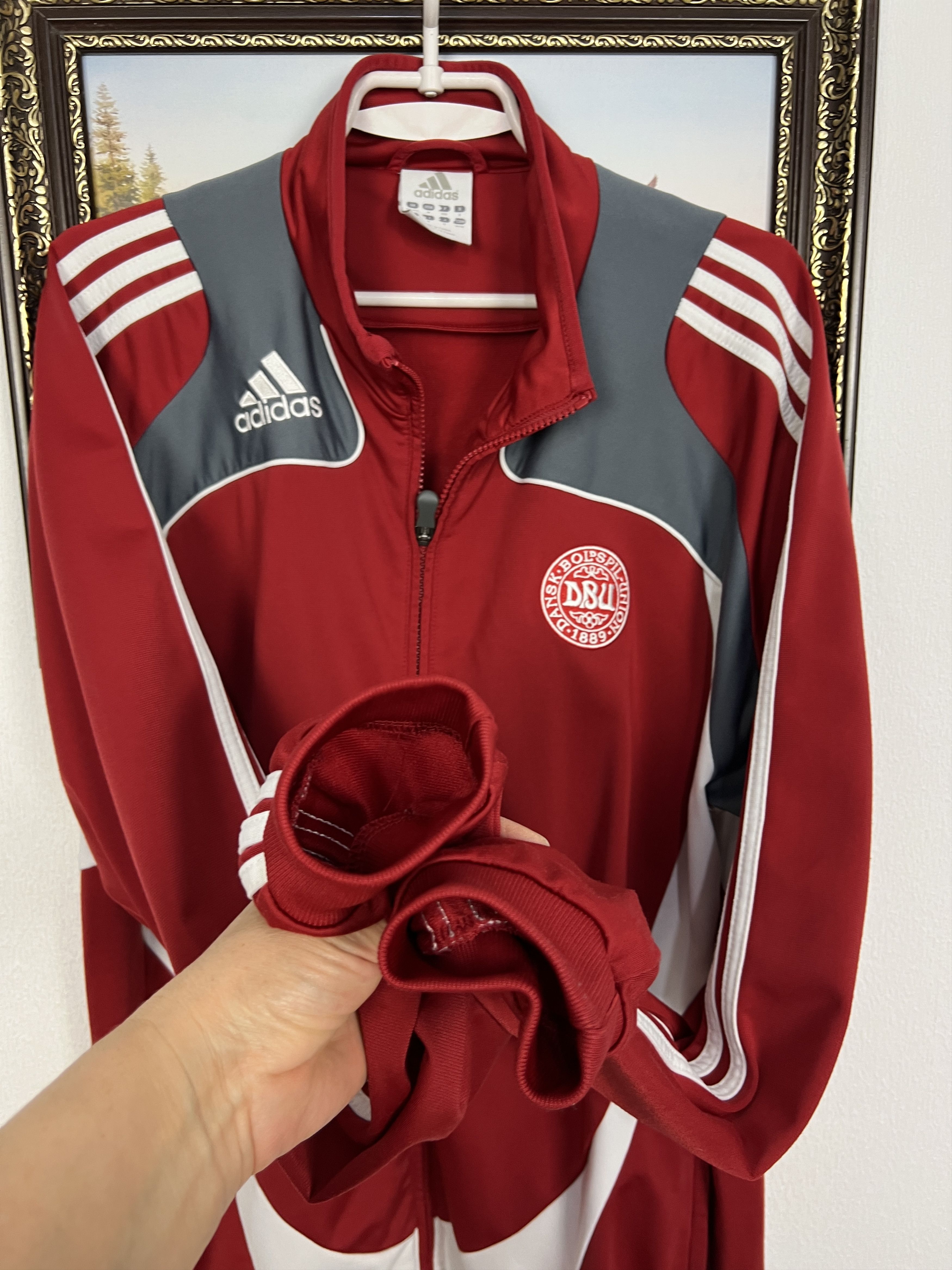 Adidas Denmark Football National Team Jacket Soccer Track Top Size US M / EU 48-50 / 2 - 6 Thumbnail