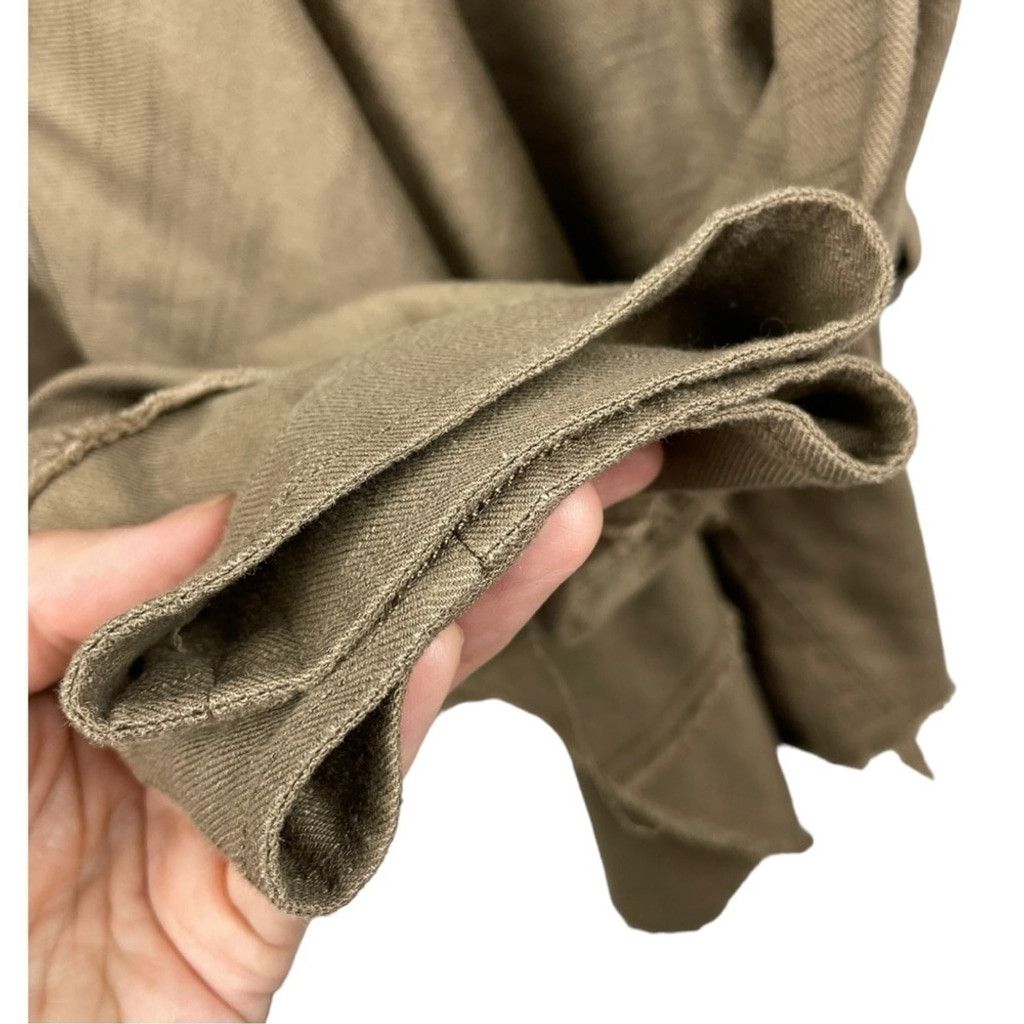 Free People Free People Olive Linen Blend Raw Finish Waterfall Jacket XS Size XS / US 0-2 / IT 36-38 - 9 Thumbnail