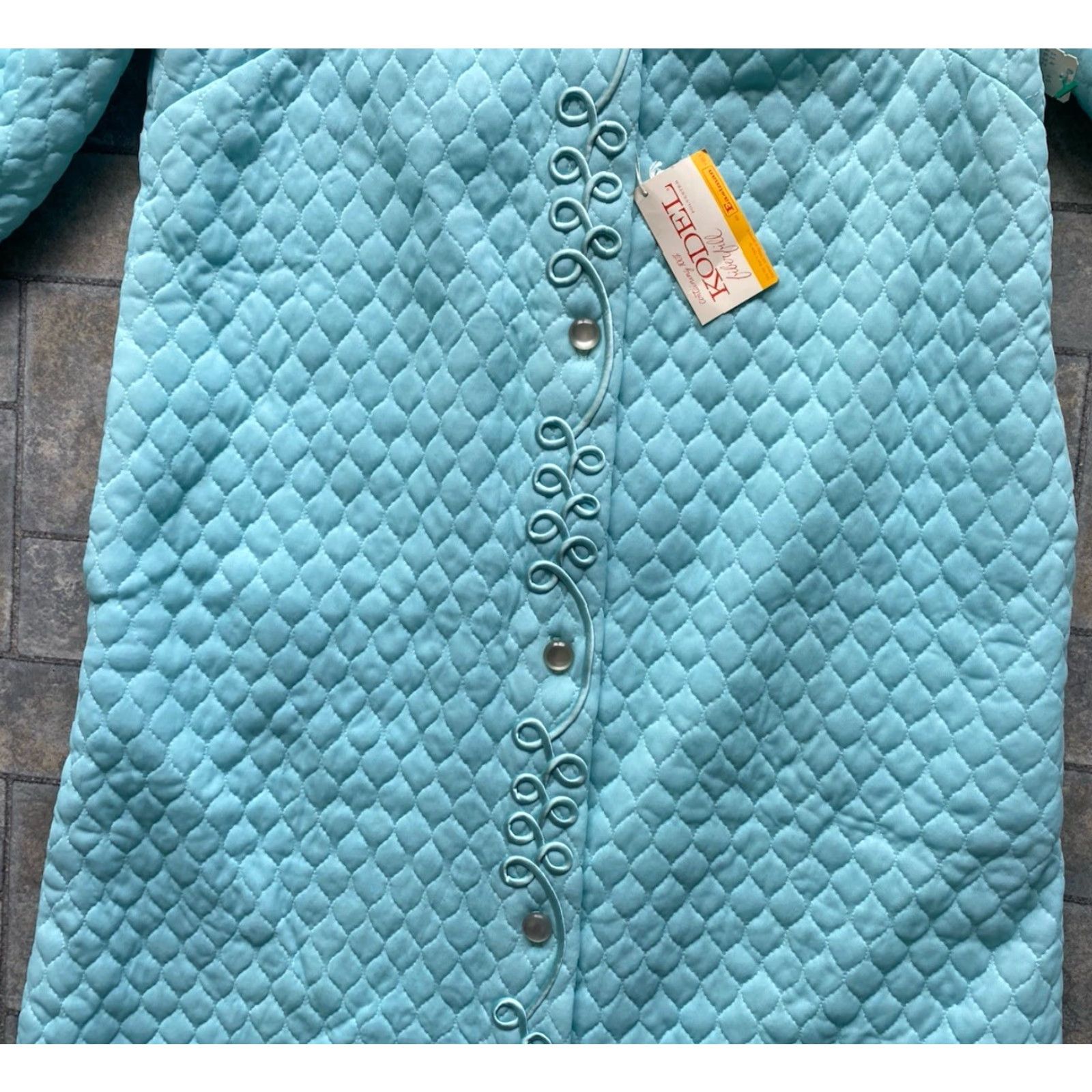 Vintage VINTAGE JC Penney Robe House Coat Blue Women’s 70s 80s Kodel Polyester NWT Size ONE SIZE - 3 Thumbnail