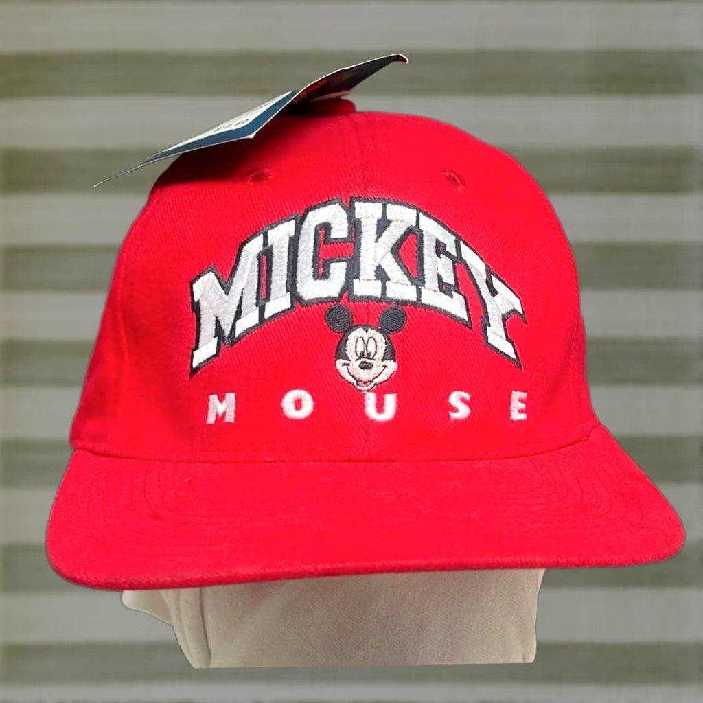 Drew VINTAGE Mickey Mouse Snapback Hat Drew Pearson Red Top Men One Size Hat"} Size US M / EU 48-50 / 2 - 1 Thumbnail