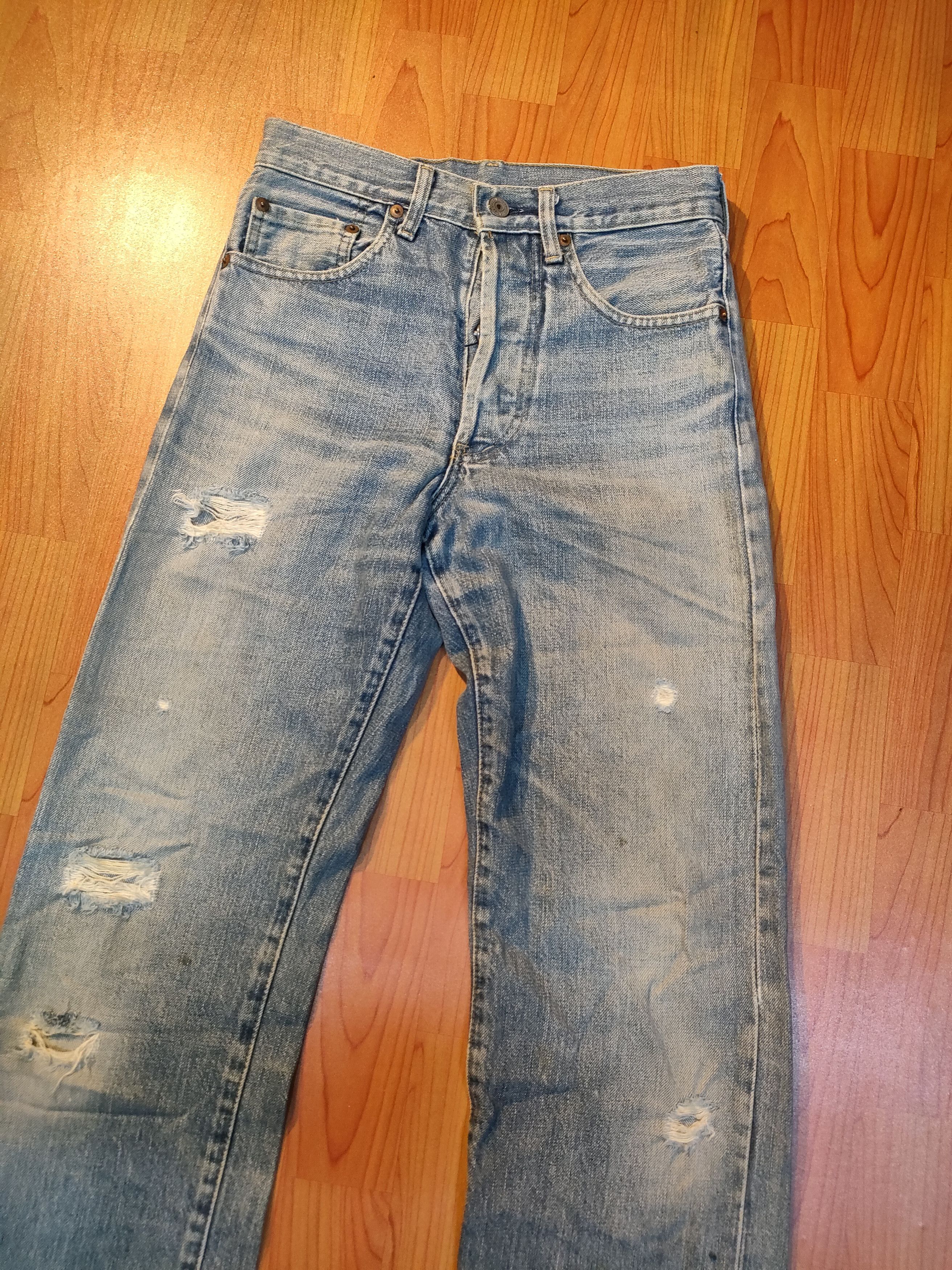 Levi's Vintage Clothing × Vintage Vintage Distressed Levi's 503B Selvedge Jeans Size US 28 / EU 44 - 8 Thumbnail