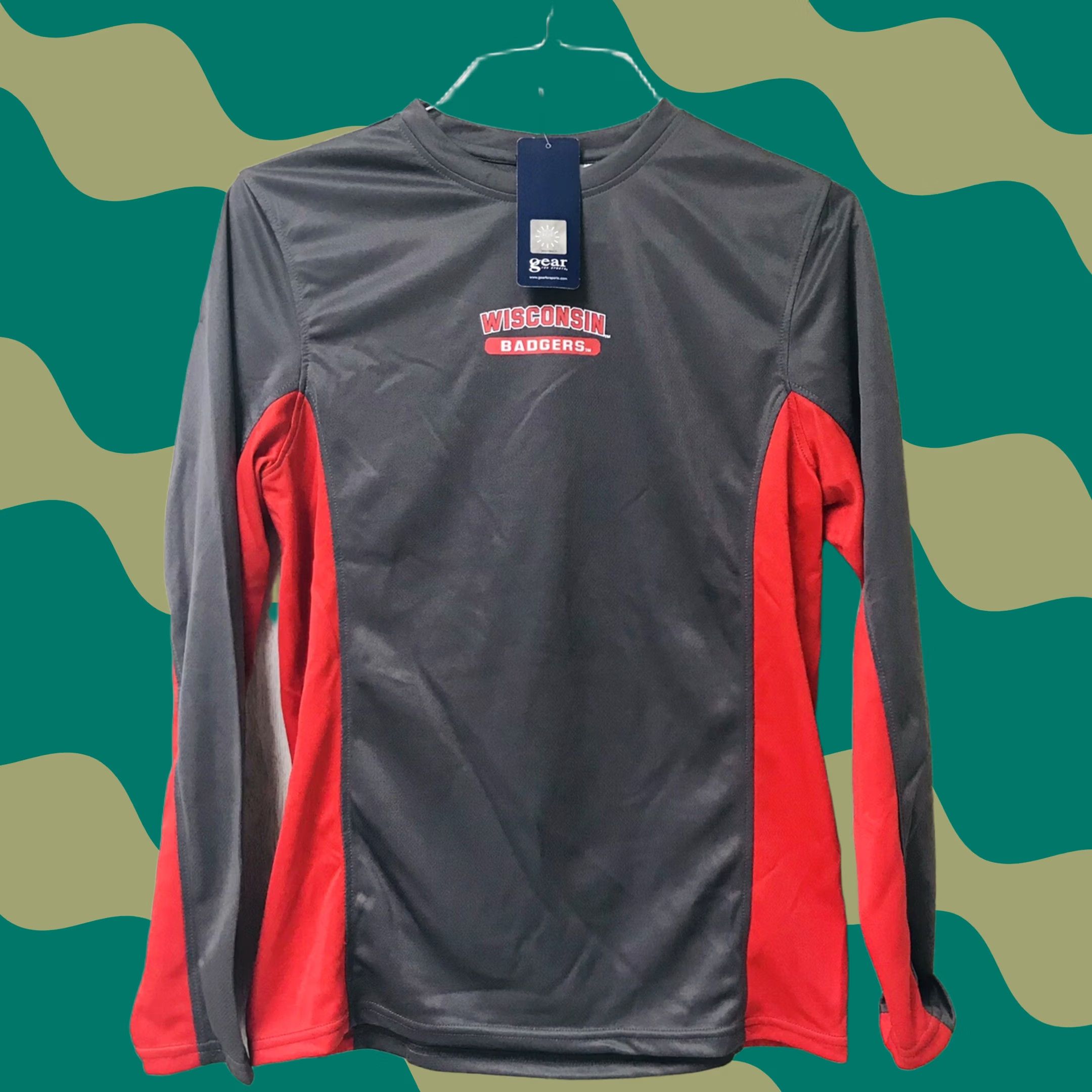Vintage VINTAGE Gear Of Sports Men Wisconsin Badgers Athletic Performance Long Sleeve Shirt Size US S / EU 44-46 / 1 - 1 Thumbnail