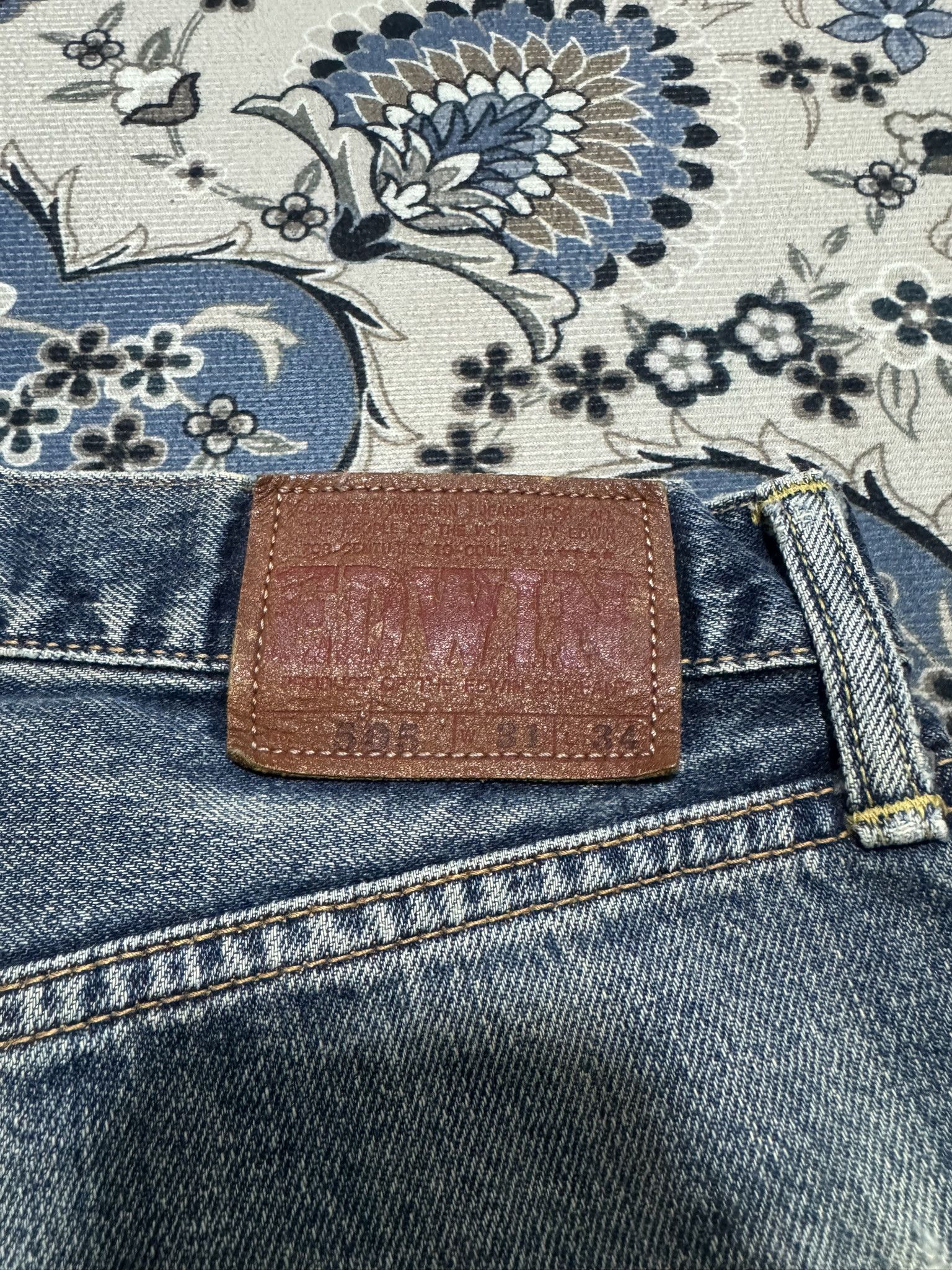 Edwin × Japanese Brand Vintage Edwin 505 Zipper Selvadge Redline Distressed Jeans Size US 31 - 3 Thumbnail