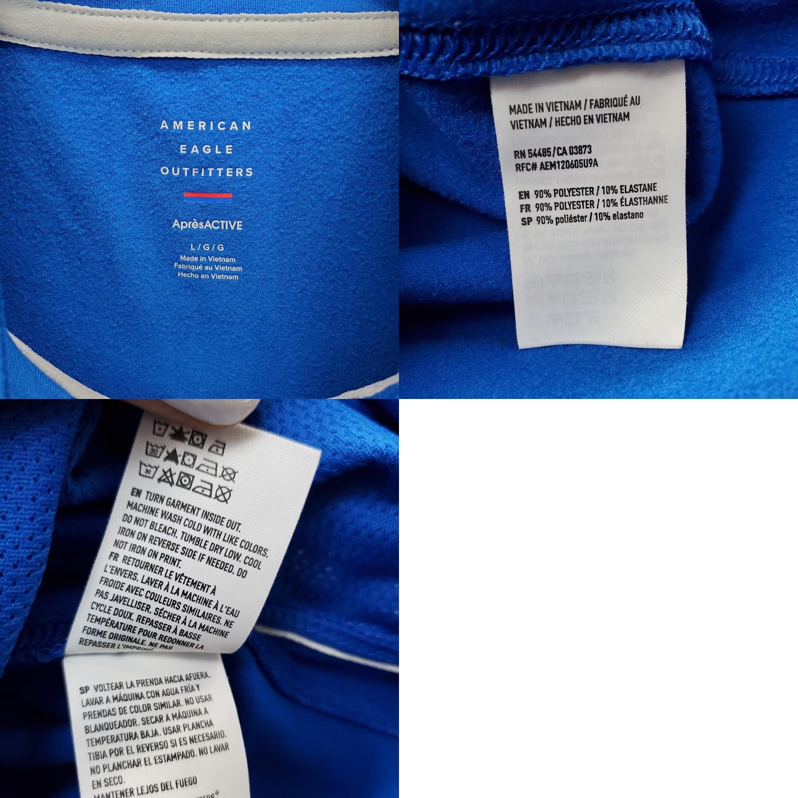 American Eagle Outfitters American Eagle Outfitters Track Jacket Mens L Blue Athletic Long Sleeve Full Zip Size US L / EU 52-54 / 3 - 8 Thumbnail