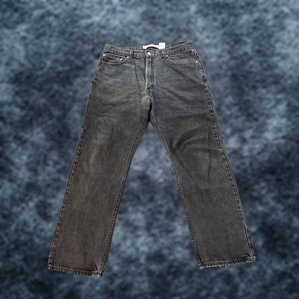 Levi's VINTAGE Levi’s 505 Jeans Mens 36x28 Black Distressed Grunge 90s Y2K Jeans Straight Men Size US 36 / EU 52 - 1 Thumbnail