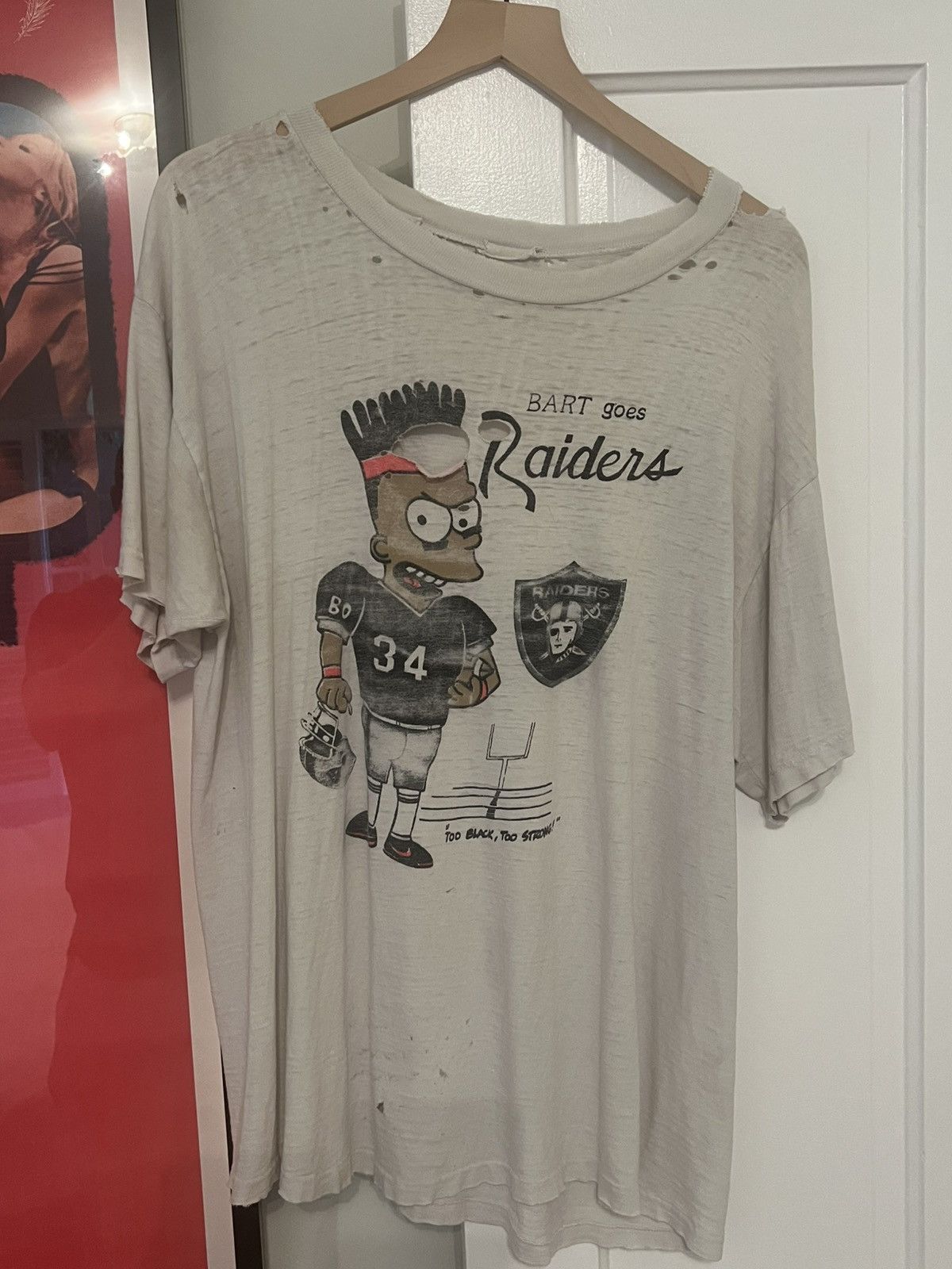 The Simpsons × Vintage BART SIMPSON X LOS ANGELES RAIDERS VINTAGE TEE Size US XL / EU 56 / 4 - 1 Thumbnail