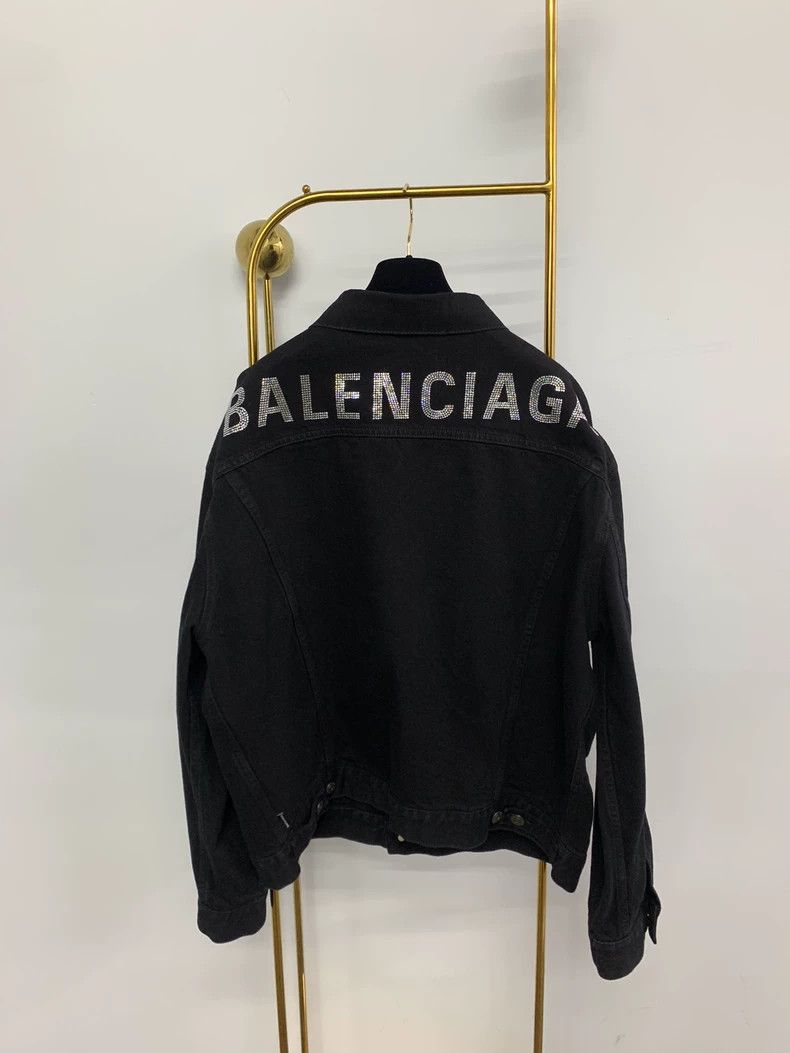 Balenciaga Balenciaga size 34 Black and Grey Rhinestone Big Logo Deni Size US S / EU 44-46 / 1 - 2 Thumbnail