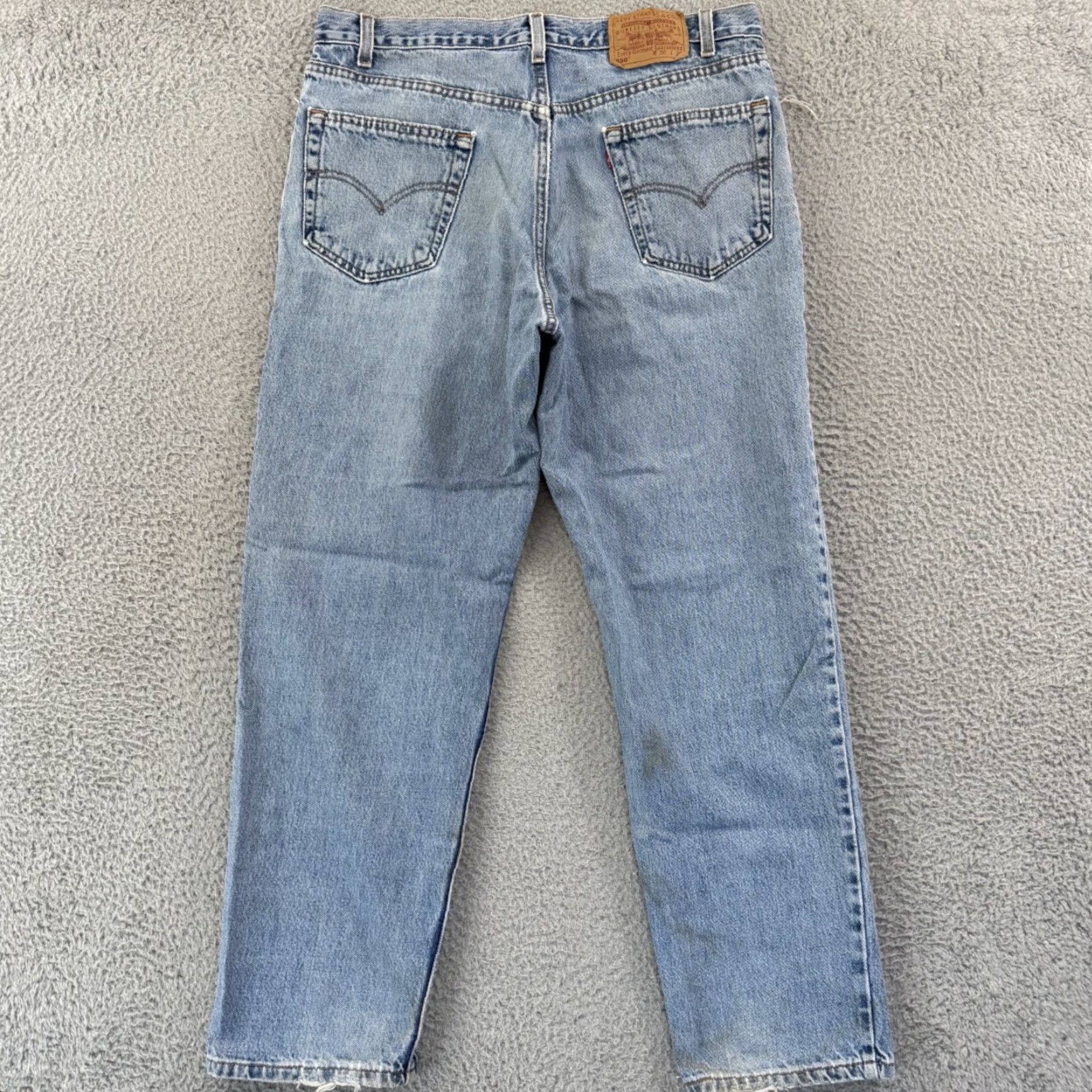 Levi's VINTAGE Levi's 550 Jeans Mens 36x30 Blue Distressed 90s Logo USA 5-Pocket Denim Straight Relaxed 90s Size US 36 / EU 52 - 7 Thumbnail